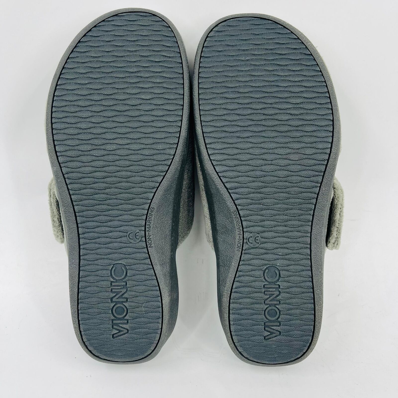 Vionic VIONIC GEMMA MULE LIGHT GREY TERRY CLOTH SLIPPERS SIZE 9 Size US 9 / IT 39 - 5 Thumbnail