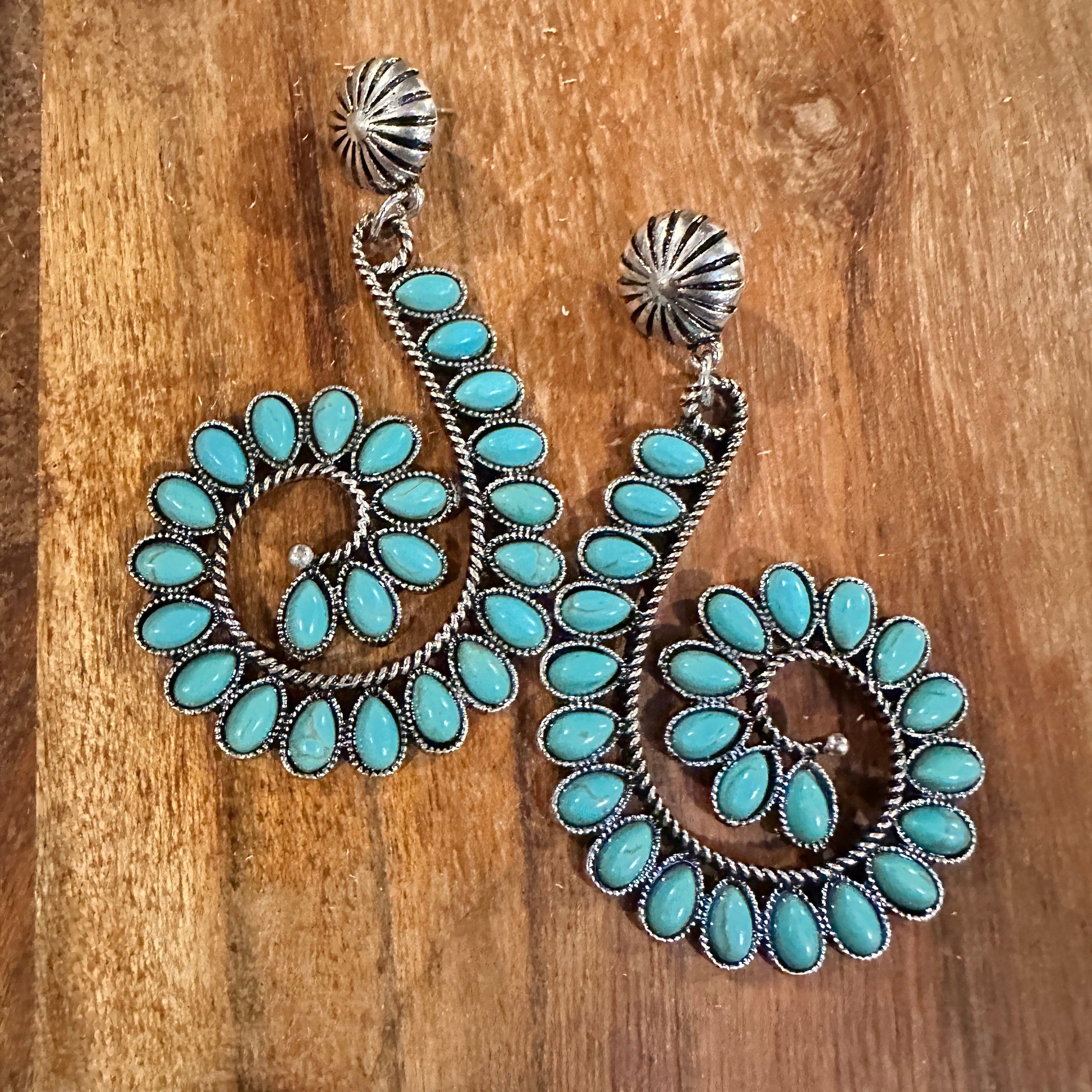 Other Boho Handcrafted Hippie Nature's Embrace Turquoise Spiral Ea Size ONE SIZE - 6 Thumbnail