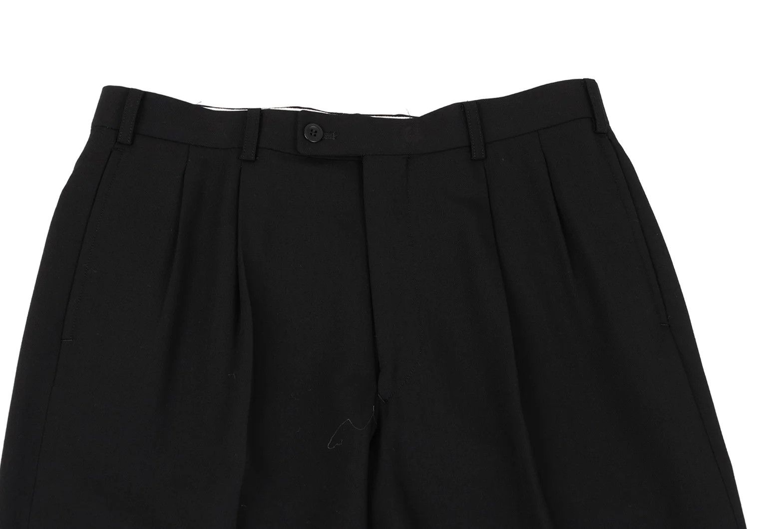 Jean Paul Gaultier Wool Rayon Double Pleat Pants in Black Size 79 Size US 36 / EU 52 - 2 Thumbnail