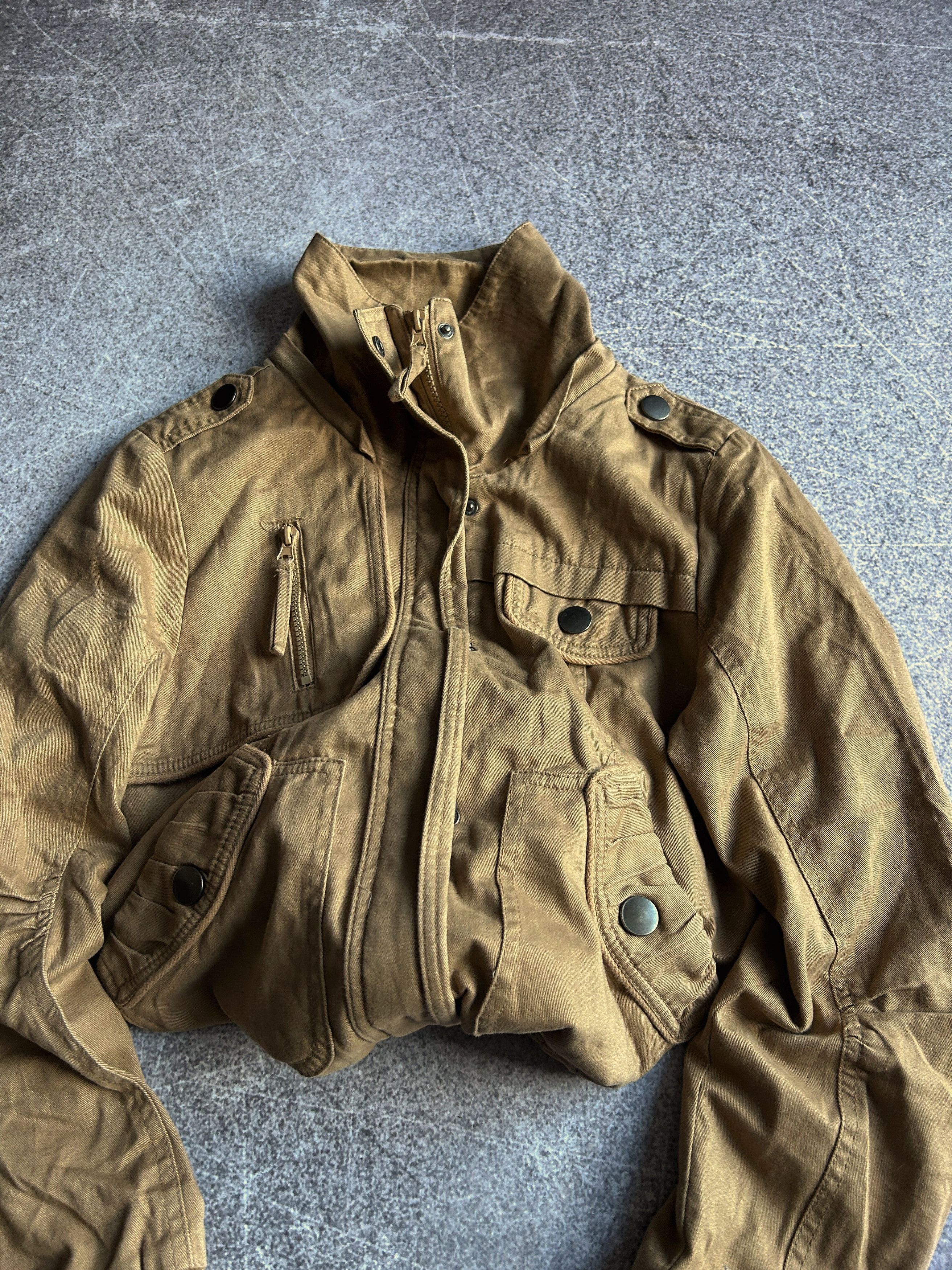 Vintage VTG Junya Balenciaga Style Classic Cargo Bomber Jacket 90s Size US S / EU 44-46 / 1 - 3 Thumbnail