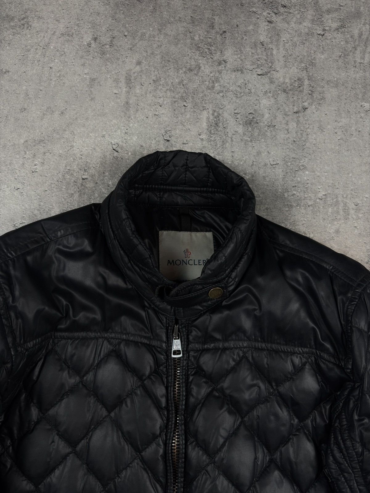Moncler Moncler Quilted Moto Jacket Big Logo biker black size 1 Size US S / EU 44-46 / 1 - 7 Thumbnail
