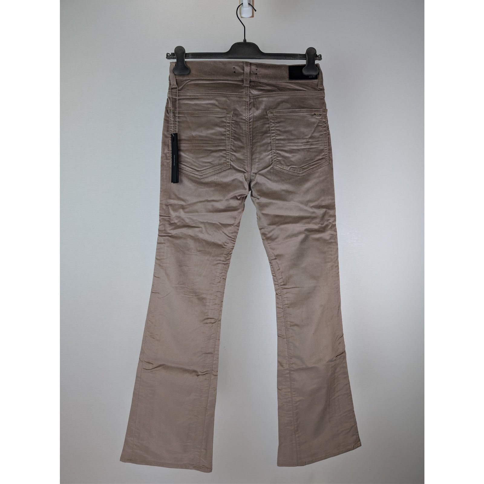 Amiri o1rshd1 Velour Flare Stack Pants in Sand Size US 33 - 17 Thumbnail