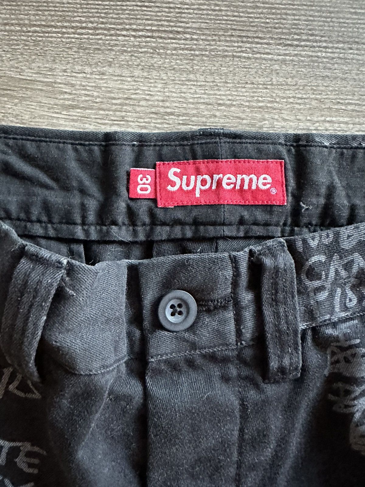 Supreme Supreme Gonz Poems Chino Pants Black size 30 | Grailed