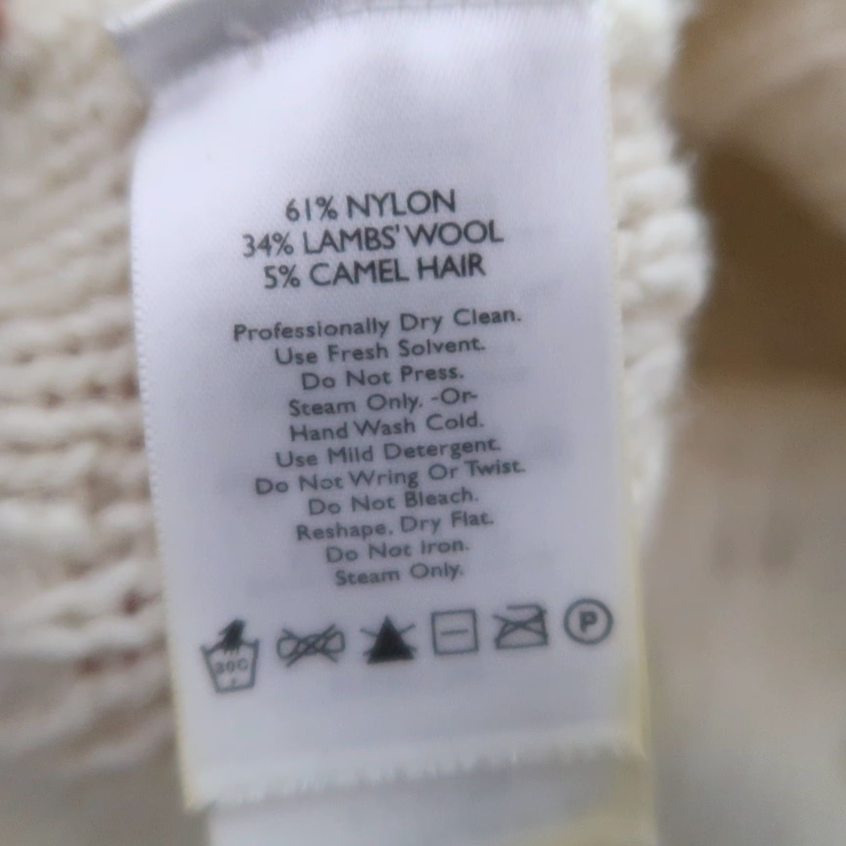 Eddie Bauer Eddie Bauer Cream Lambswool Pointelle Knit Pullover Sweater M Women Long Sleeve Pullover Wool Knit Casual Fall Winter Cream Size M / US 6-8 / IT 42-44 - 6 Thumbnail