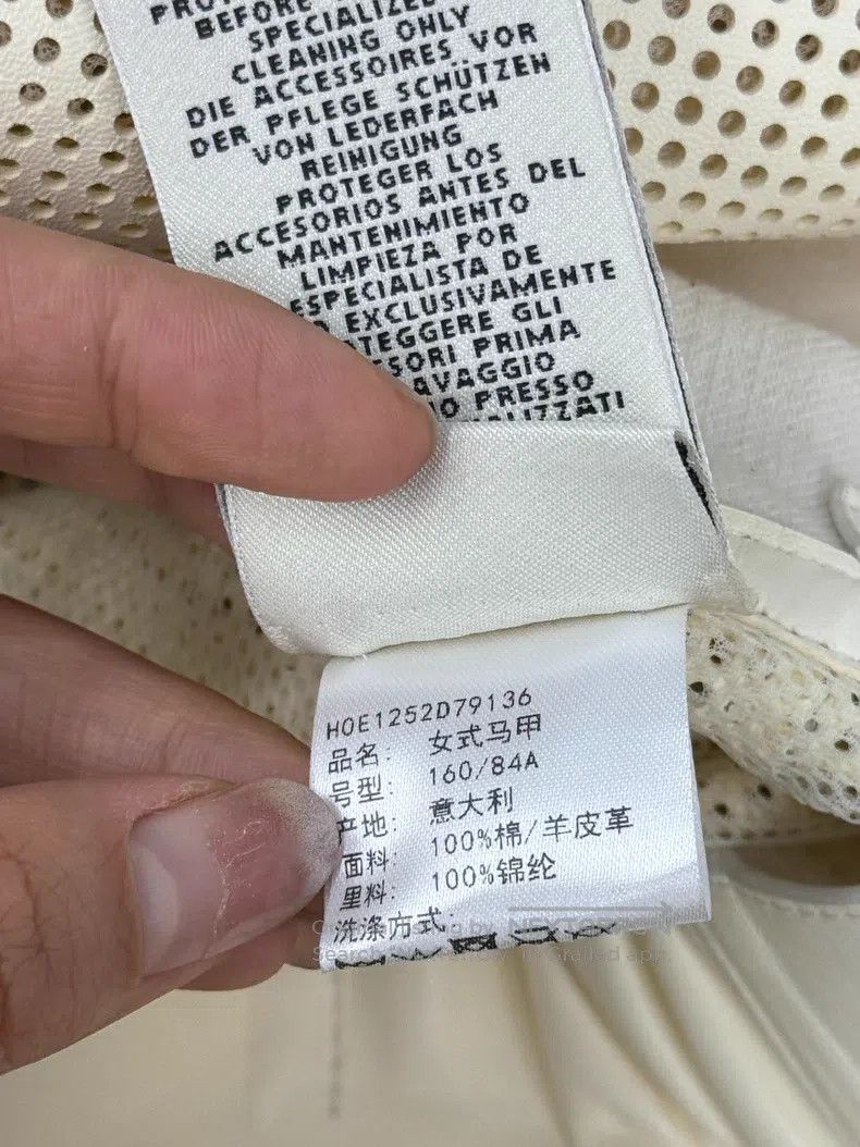 Hermes Hermes White cut-out lace-up leather vest dress Size XS / US 0-2 / IT 36-38 - 7 Thumbnail