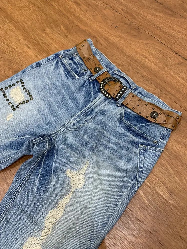 PPFM Bundle PPFM distressed studded jeans with punk studded belt Size US 30 / EU 46 - 3 Thumbnail