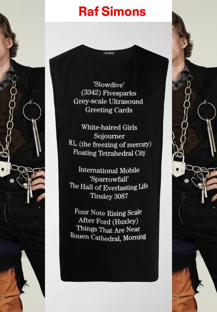 Raf Simons Raf Simons Graphic Lettering Tank Top | Grailed