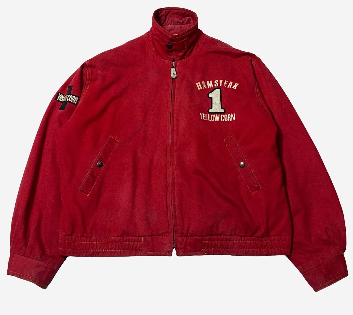 YELLOW CORN (1996) Historical Hamsteak 1 Yellow Corn Faded Jacket Boxy💥 Size US M / EU 48-50 / 2 - 4 Thumbnail