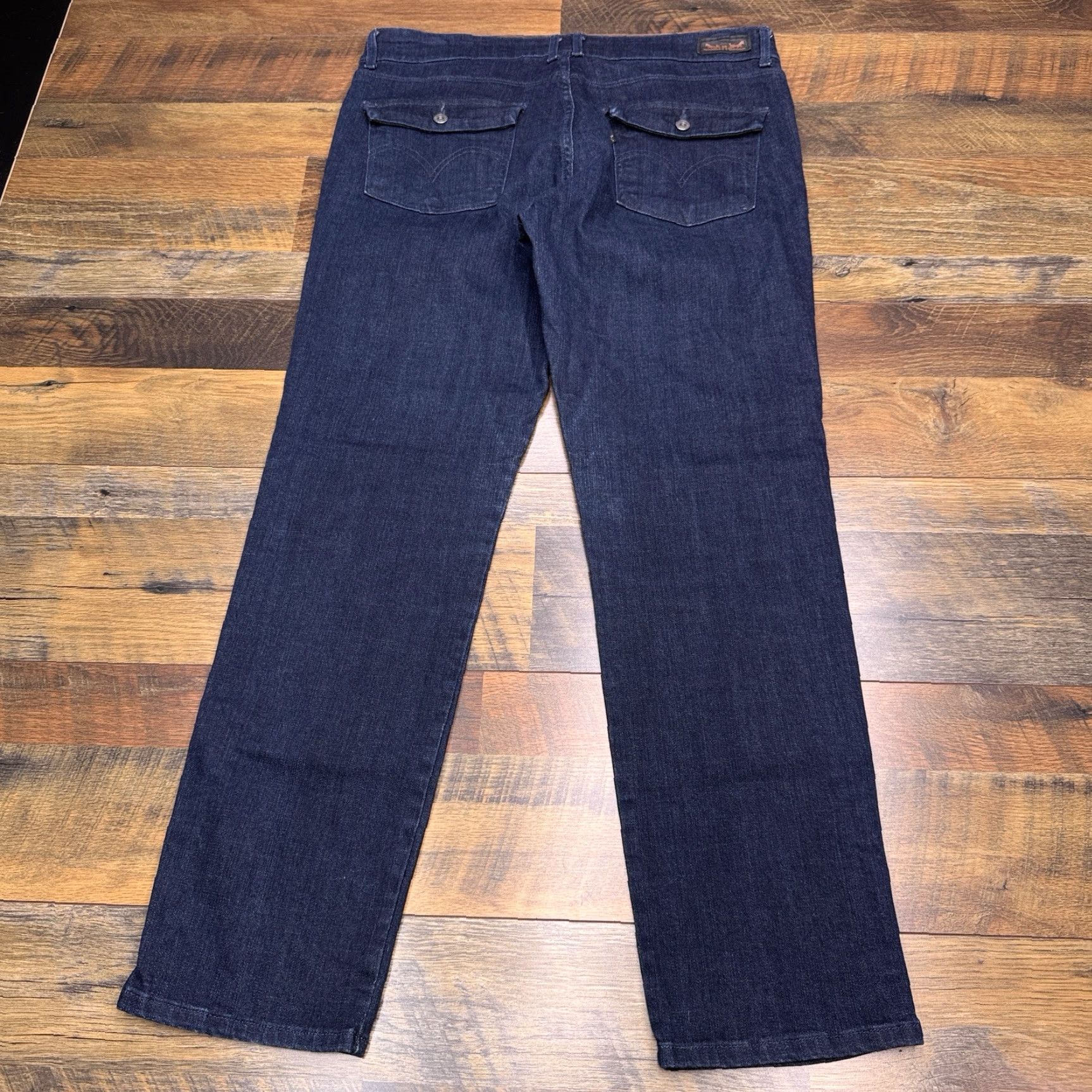 Levi's Levis Mid Rise Skinny Jeans Womens 16M Stretch Dark Wash Denim Jeans Blue 5-Pocket Design Zip Fly City Regular Womens Size 38" / US 16 / IT 52 - 3 Thumbnail