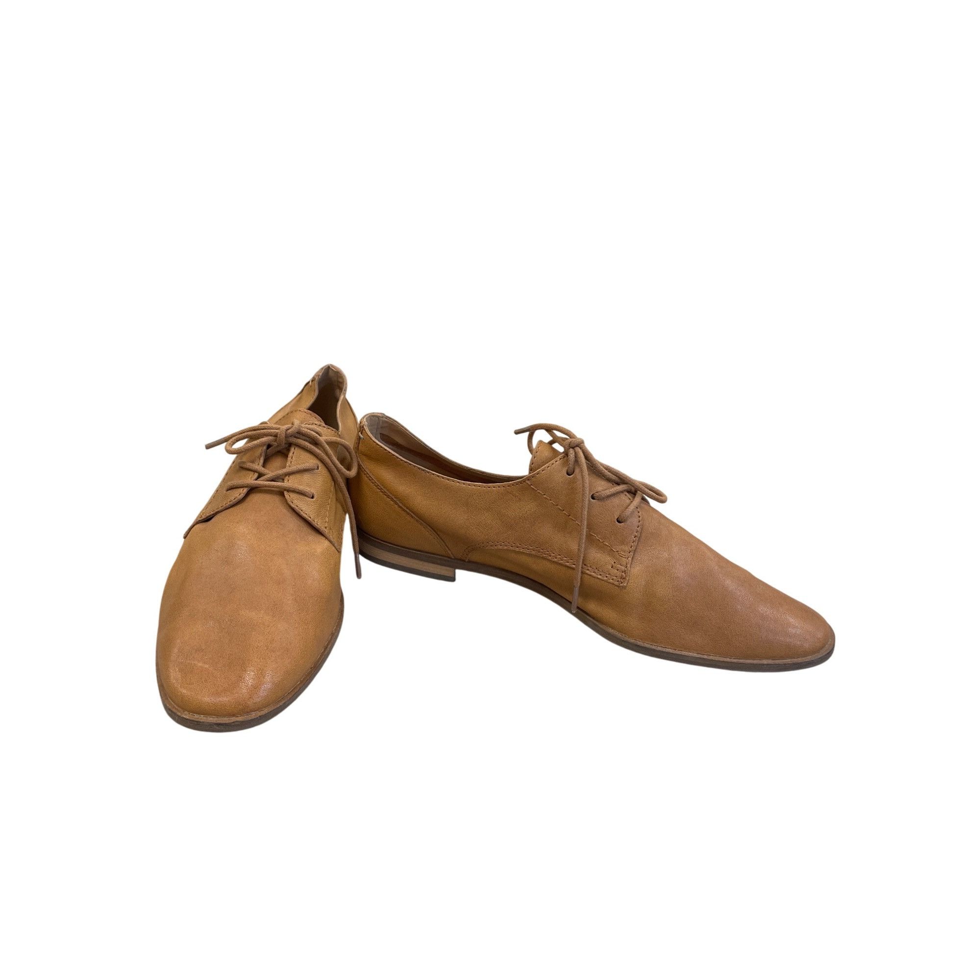 Frye Frye & Co Womens Brown Leather Lace-Up Oxford Flat Shoes Siz Size US 10 / IT 40 - 1 Thumbnail