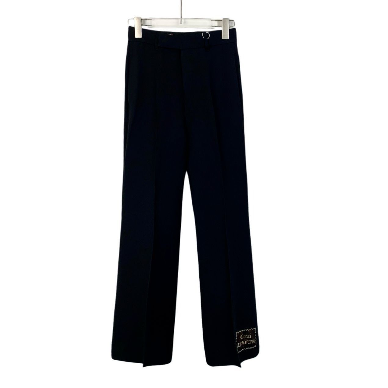 Gucci Gucci Black Logo Silk-Wool Blend Casual Trousers (Size 36) Size 36" / US 14 / IT 50 - 1 Thumbnail