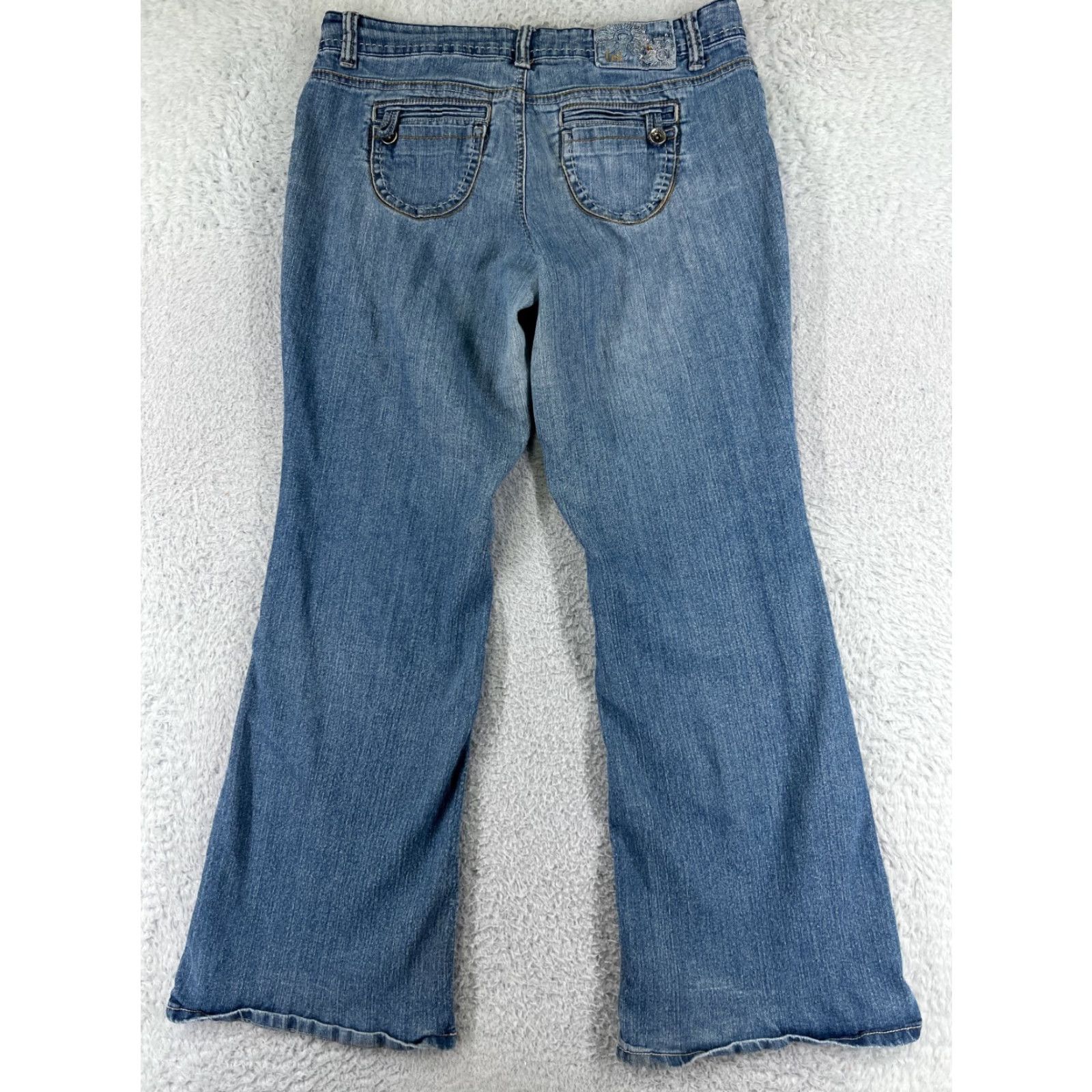 Vintage LEI Jeans Womens Jeans Midnight Blue Distressed Mid Rise Bootcut 31 Blue Denim Set Regular Size 31 Womens Size 24" / US 00 / IT 34 - 2 Thumbnail