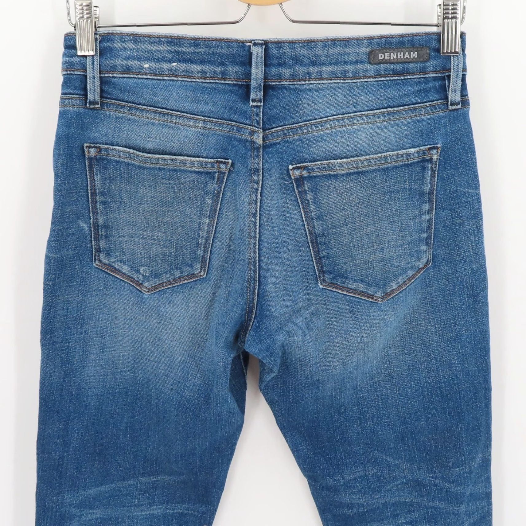 DENHAM Denham Womens 24W 28L Monroe Girlfriend Tapered Fit Medium Wash Blue Denim Jeans Size 42" / US 20 - 5 Thumbnail