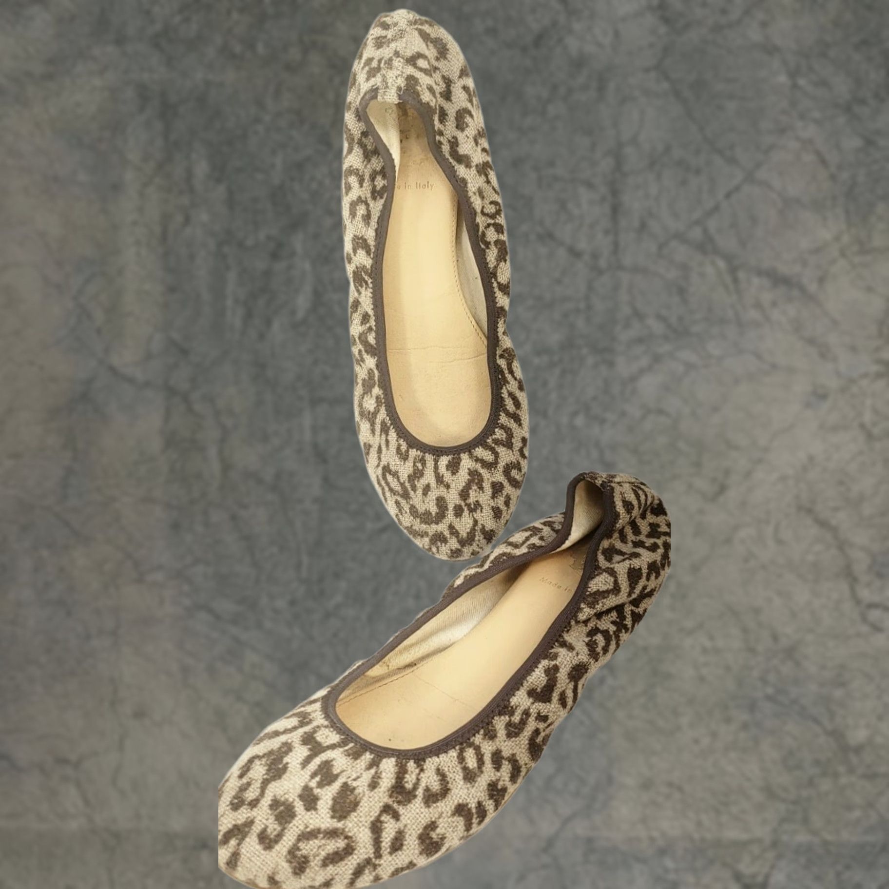 J.Crew J.CREW Leopard Fabric Ballet Flats Size 9.5 Made in Italy | Women | Flat | Multicolor Leopard Pattern | Slip On | Fabric Upper Size US 10 / IT 40 - 1 Thumbnail