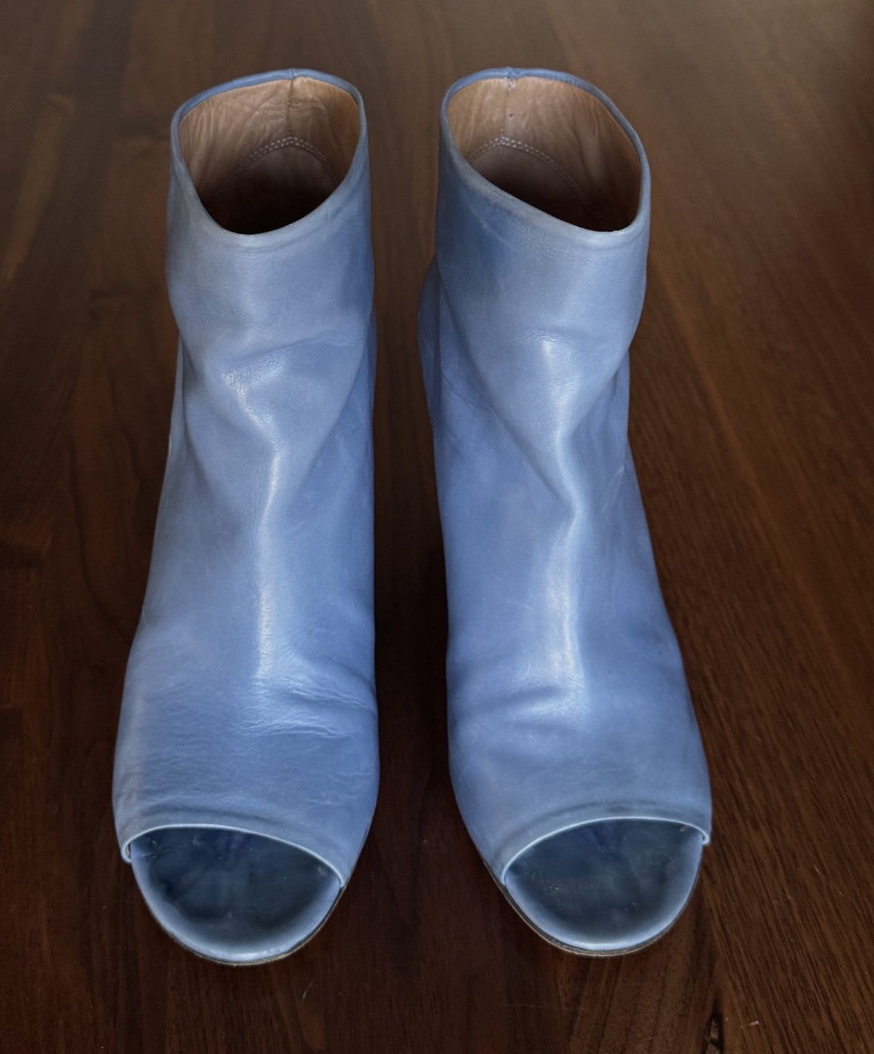 Maison Margiela Maison Margiela Cloudy Blue Leather Wedges Size US 9 / IT 39 - 1 Thumbnail