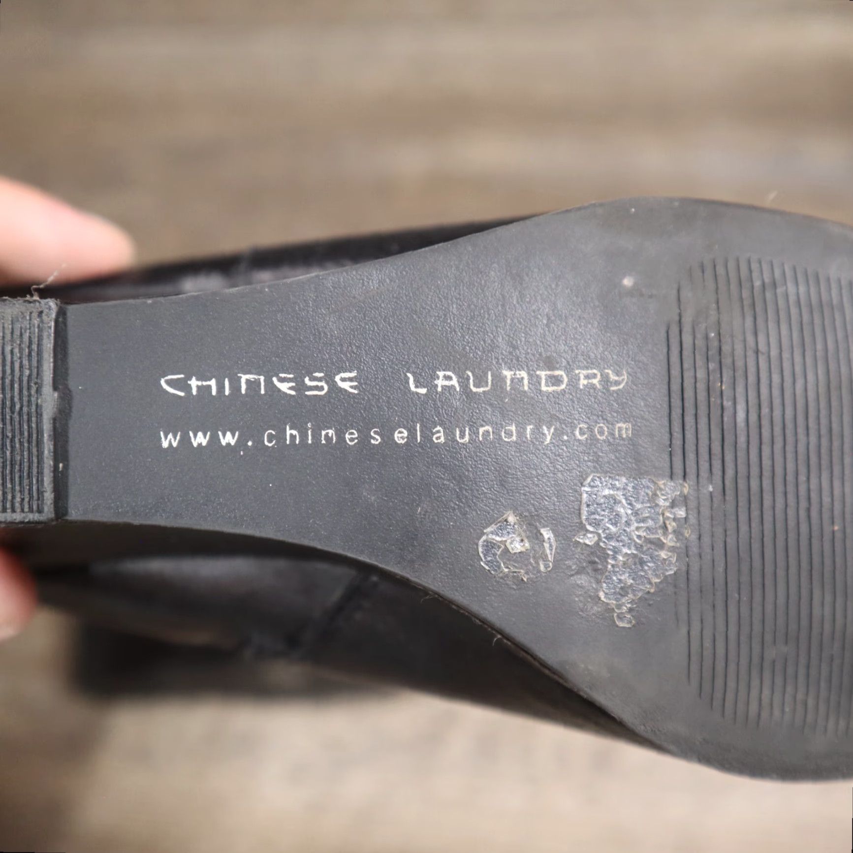 Chinese Laundry VINTAGE Chinese Laundry Bootie SHOE Cross-Category Bootie Women 6 Black Faux Leather Faux Suede Wedge Ankle High Heel 3-3.9in Mens? Size US 6 / IT 36 - 8 Thumbnail