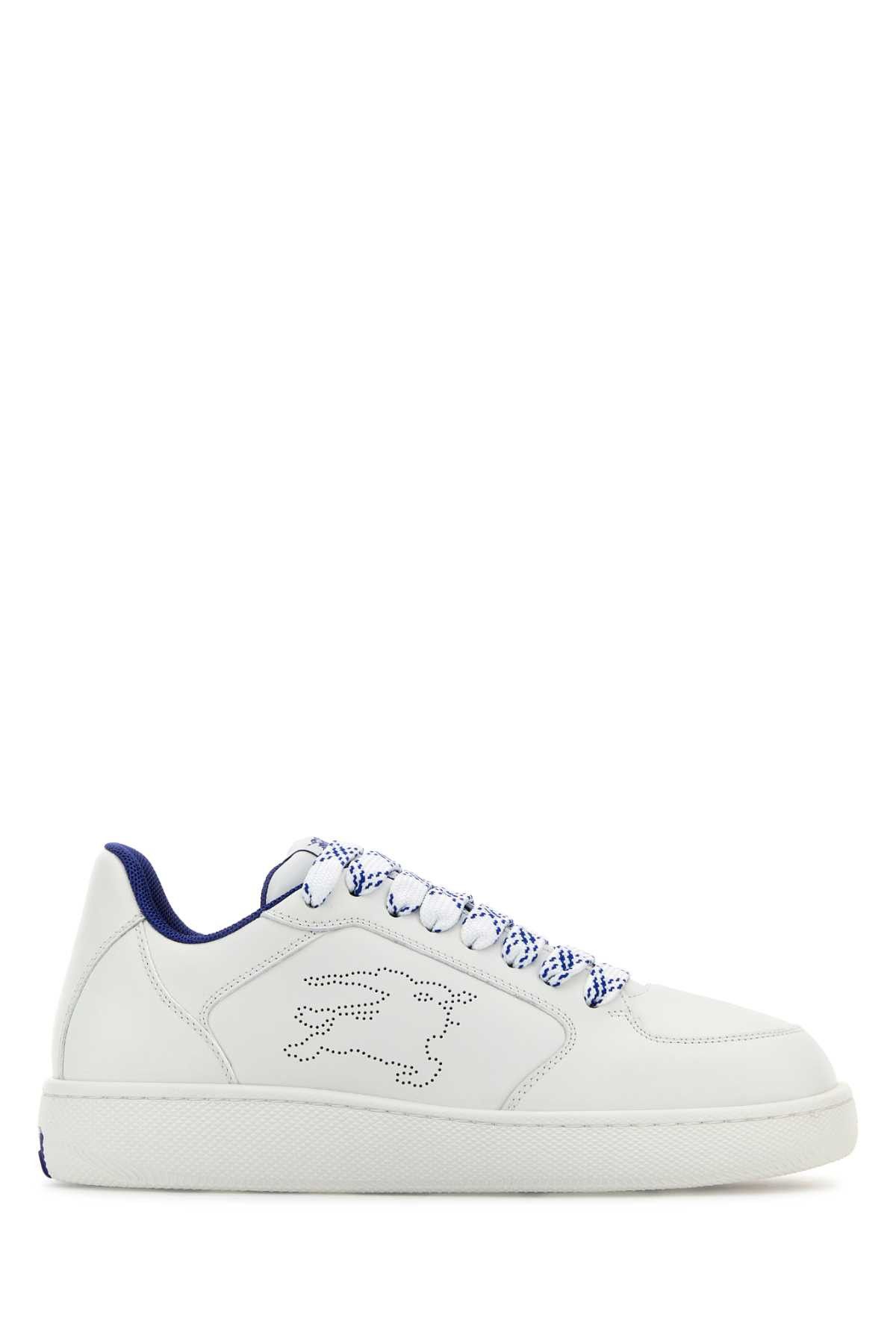 Burberry White Leather Stock Sneakers Size US 6.5 / IT 36.5 - 1 Thumbnail
