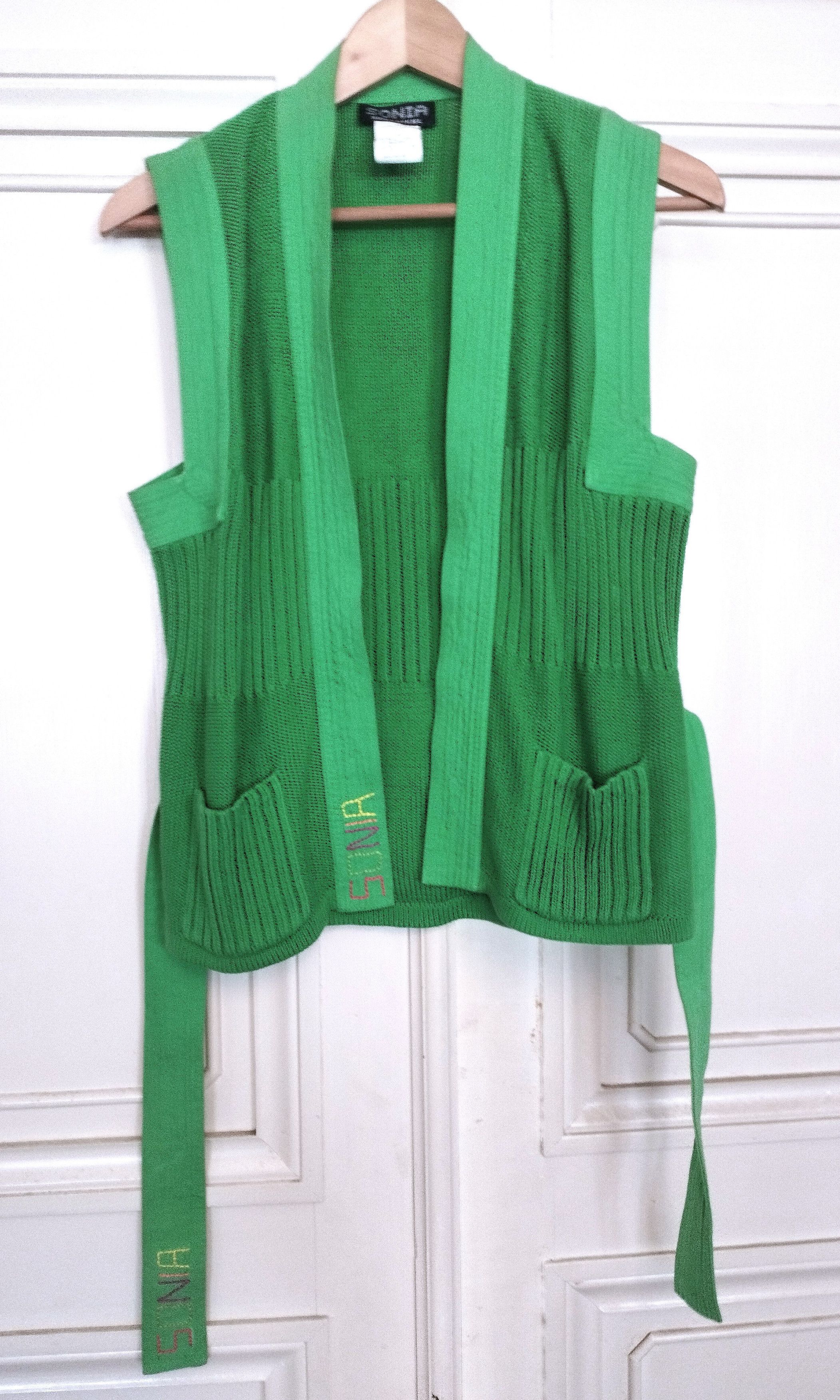 Sonia Rykiel Sonia Rykiel Gilet Veste Maille Pomme Ceinture T M/L Size L / US 10 / IT 46 - 8 Thumbnail