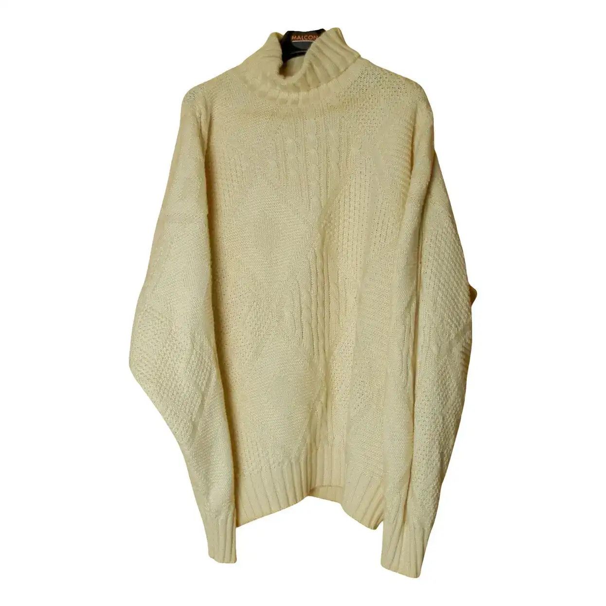 Versace V2 by Versace cream aran cable knit sweater Size US XL / EU 56 / 4 - 1 Thumbnail