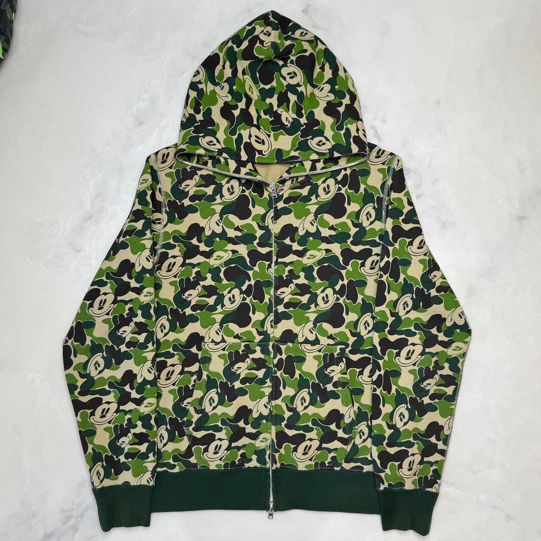 Bape BAPE x DISNEY ABC CAMO FULL ZIP HOODIE | Grailed