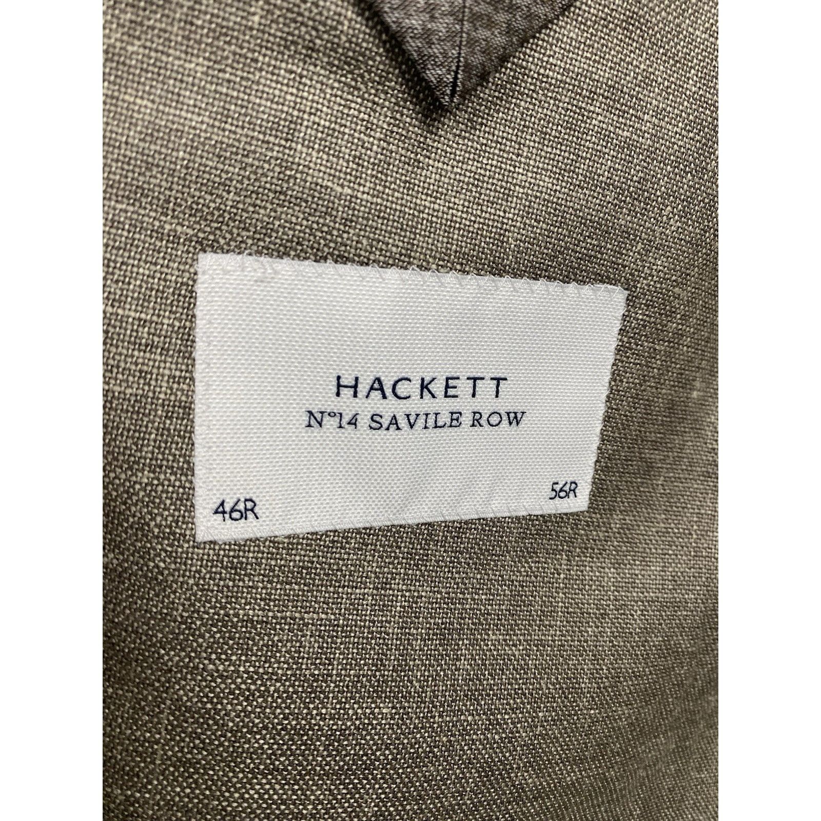 Hackett NWT GREAT Hackett Saville Row Taupe Beige Wool Silk Blazer J Size 46R - 12 Thumbnail