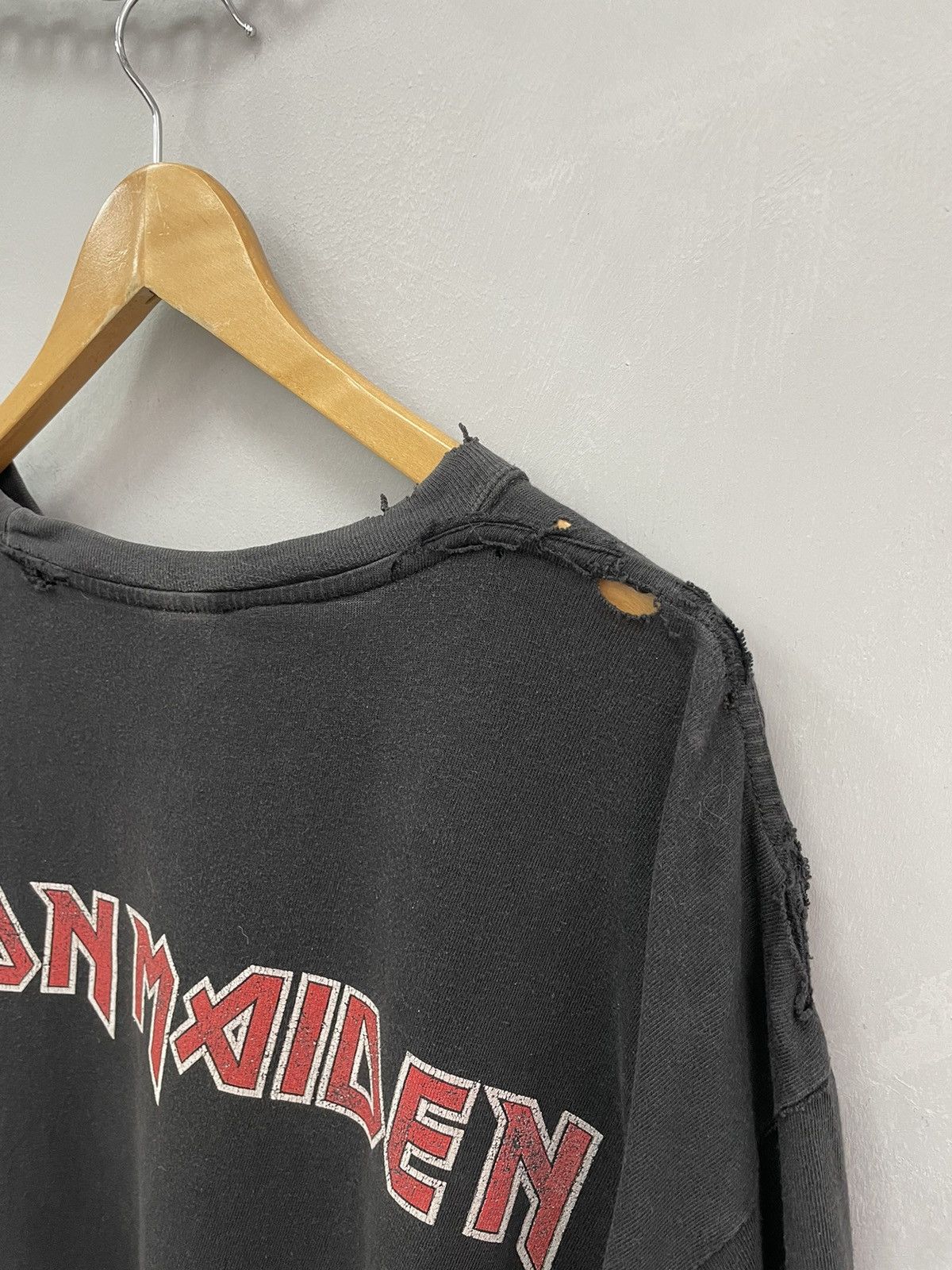 Iron Maiden × Vintage vintage 1990 Iron Maiden BOXY TEE T SHIRT DIRTY thrasher Size US M / EU 48-50 / 2 - 14 Thumbnail