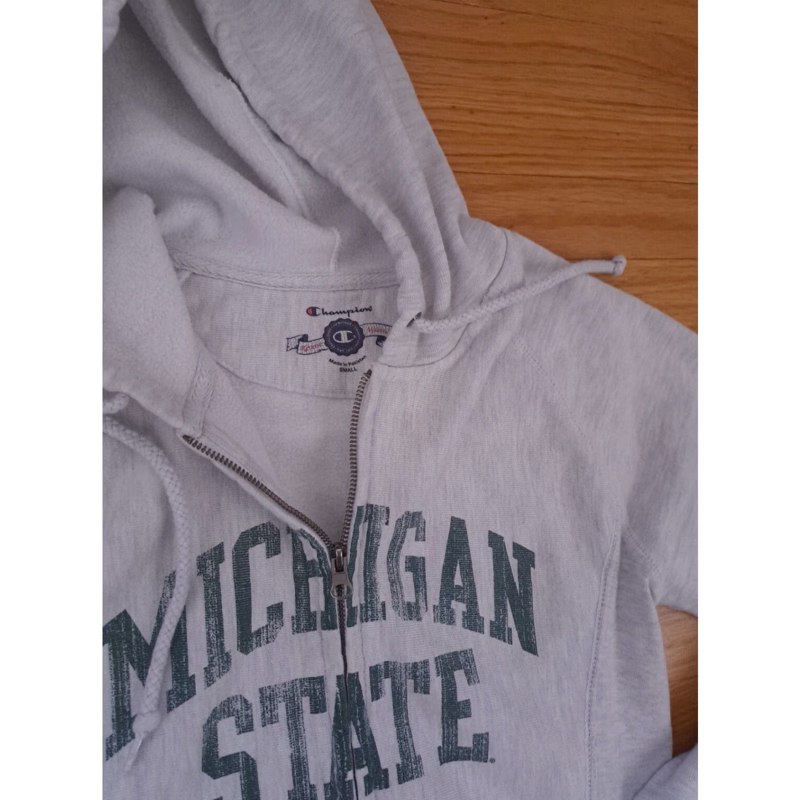Champion Champion Reverse Weave Sweatshirt Zip Hoodie State Women S Cream Full Zip Hooded 23in Long 19in Chest Regular Size S Size S / US 4 / IT 40 - 3 Thumbnail