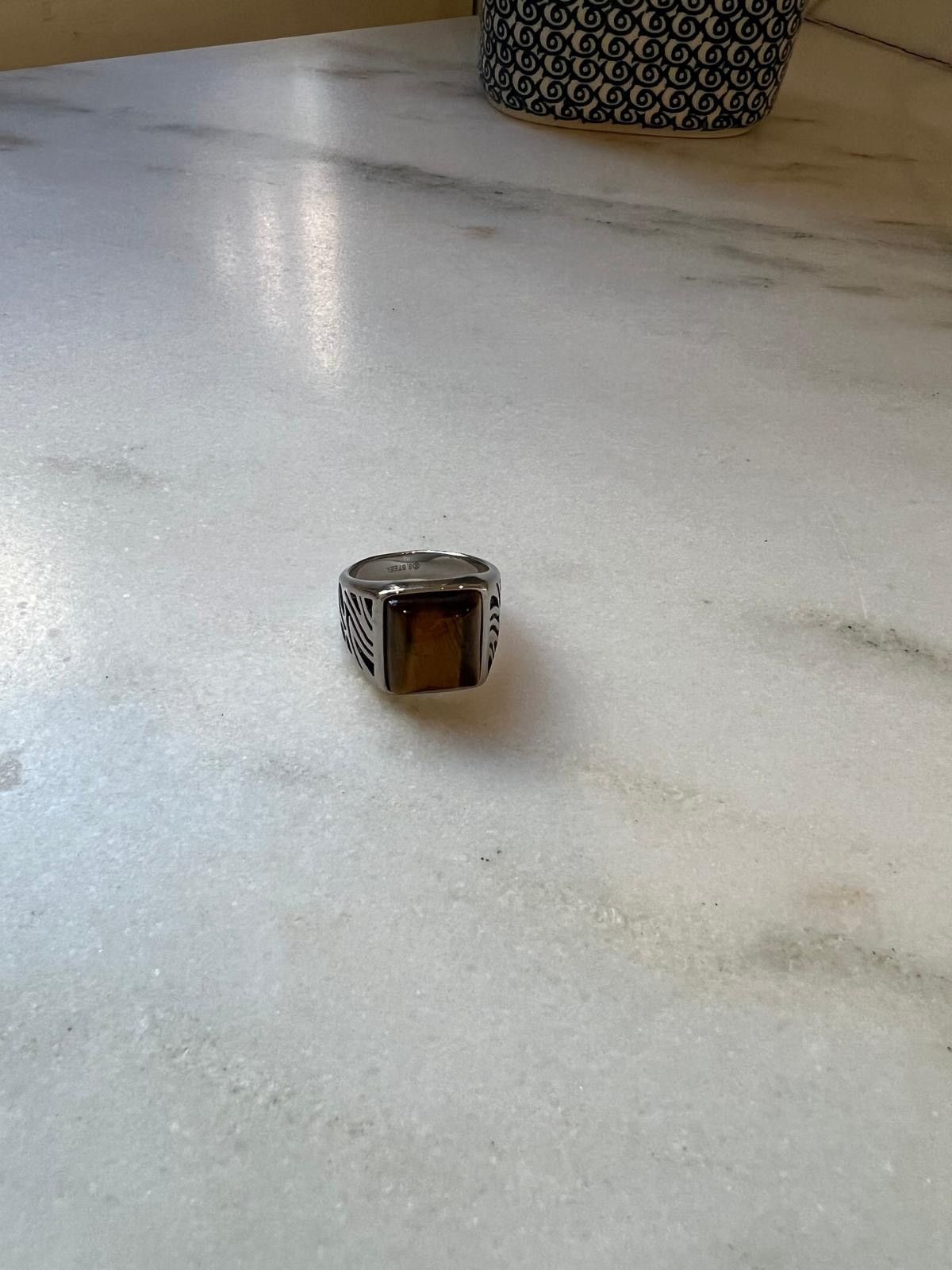Vintage Silver tiger eye ring Size ONE SIZE - 3 Thumbnail