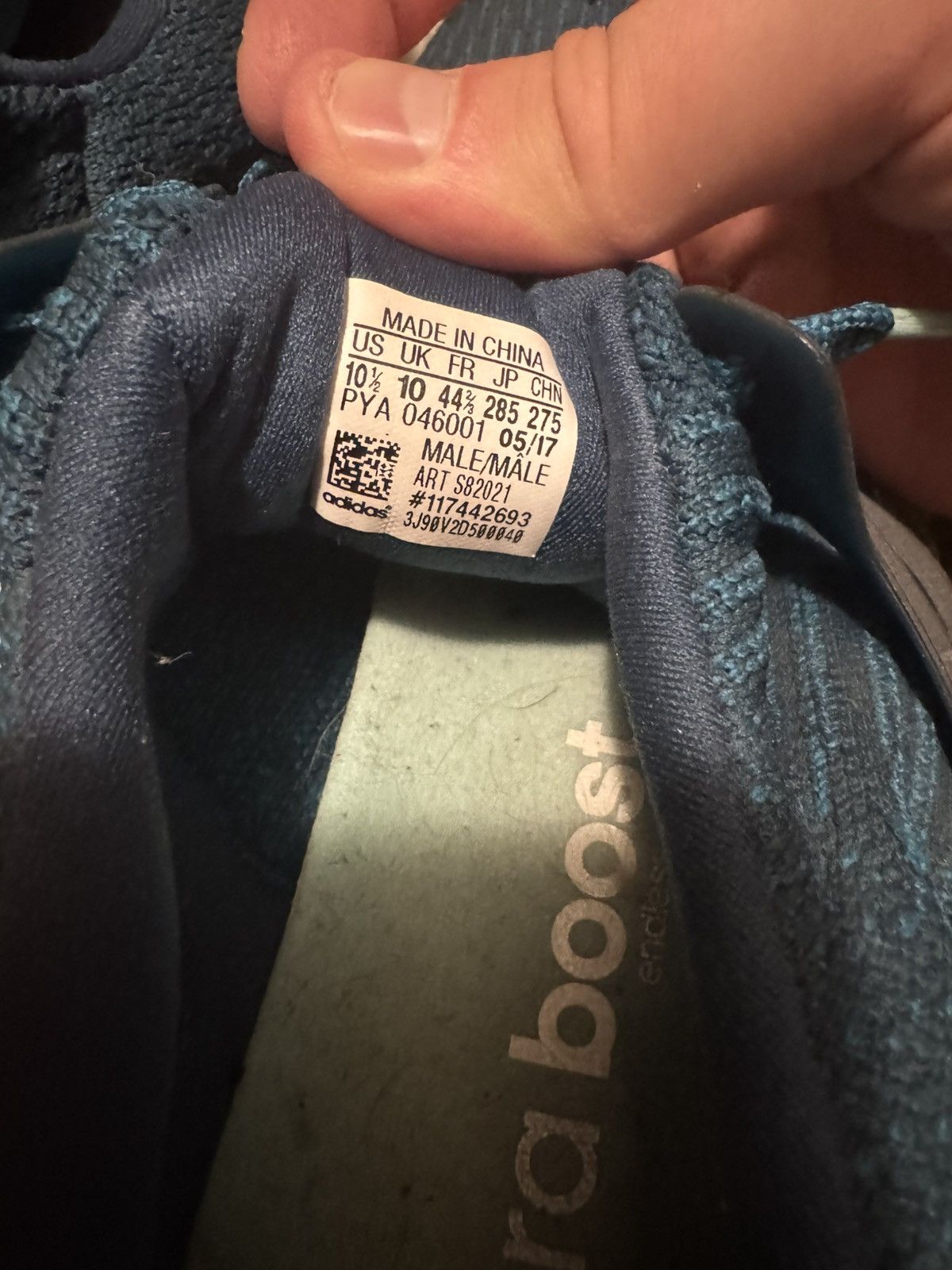 Adidas Ultra Boost 3.0 Core Blue Size US 10.5 / EU 43-44 - 5 Thumbnail