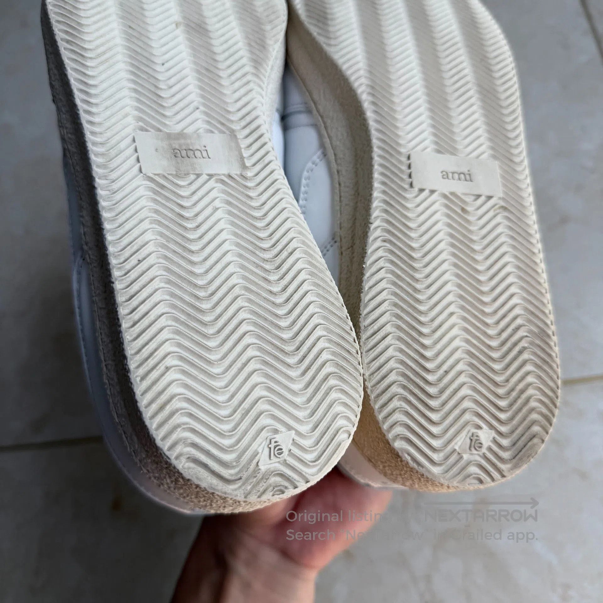 AMI AMI PARIS White Calf Leather Sneakers. Size US 8 / EU 41 - 6 Thumbnail