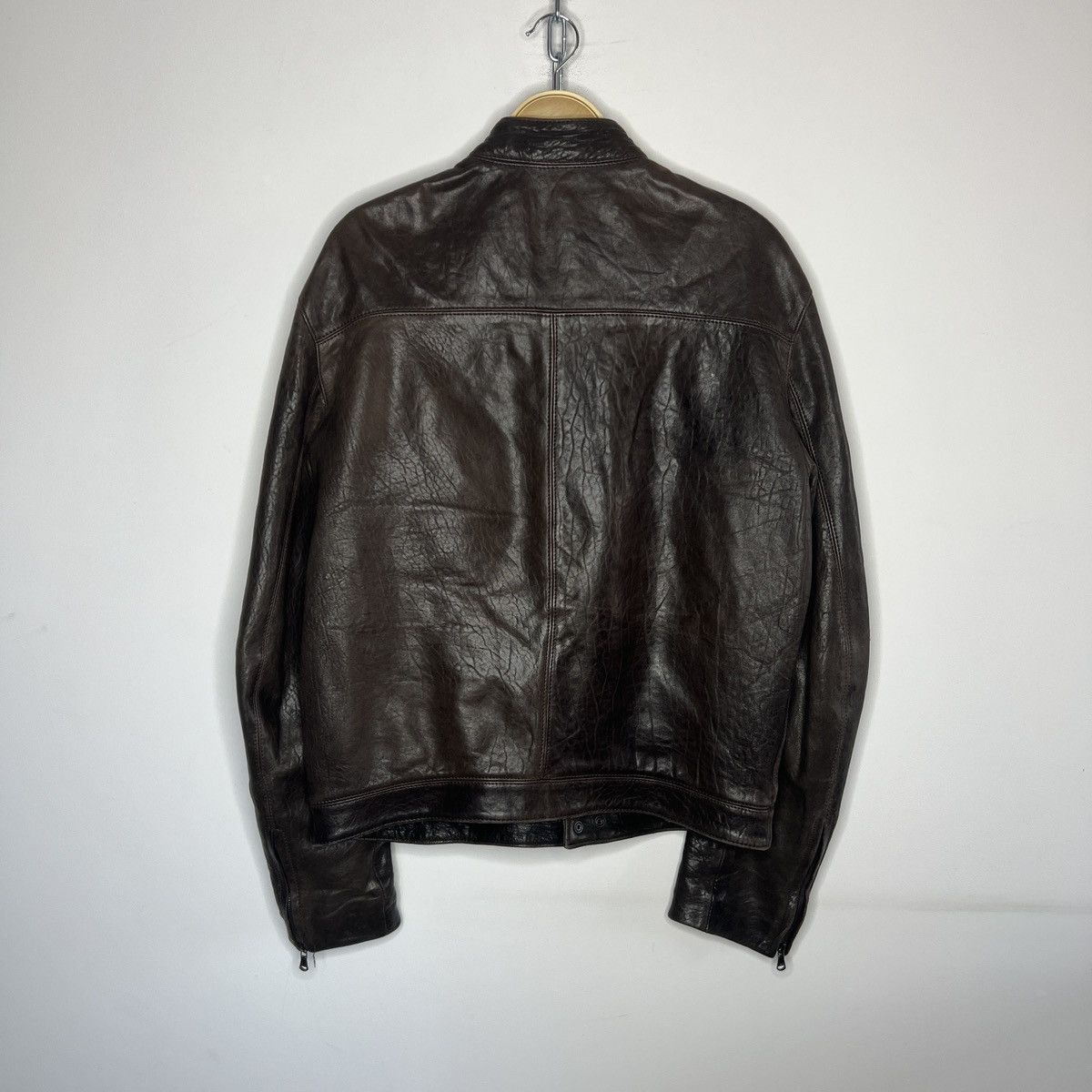 Genuine Leather × Vintage 🔥Vintage Avantgarde Genuine Leather Jacket Ramones Biker Size US M / EU 48-50 / 2 - 8 Thumbnail