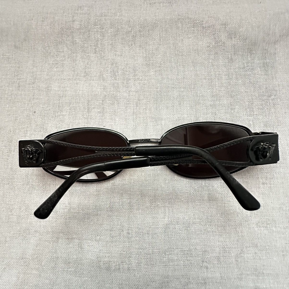 Versace Vintage Gianni Versace Medusa Black Metal Sunglasses X48 Size ONE SIZE - 13 Thumbnail