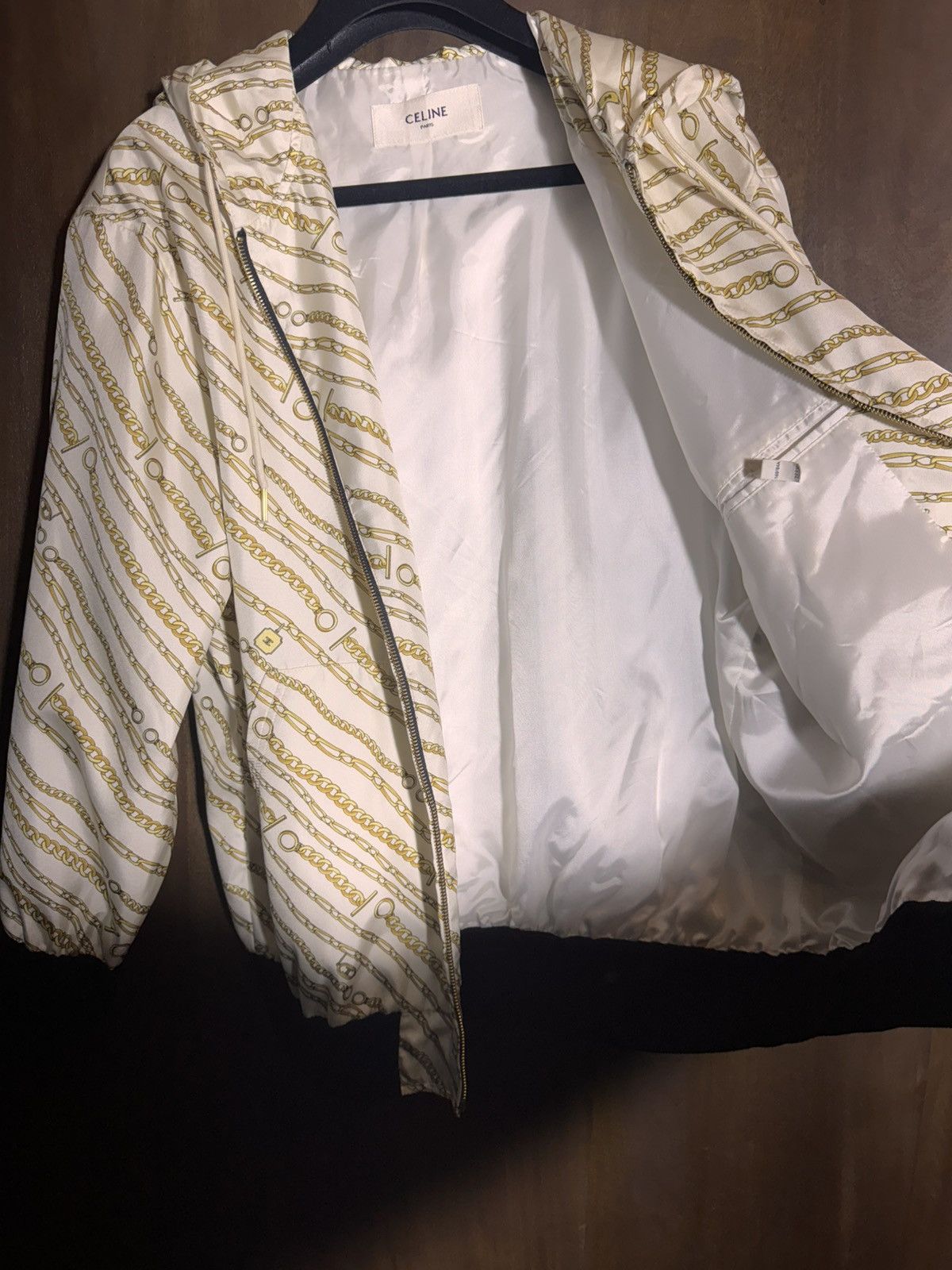Celine celine hedi slimane runway ss21 silk bomber jacket 38 Size S / US 4 / IT 40 - 8 Thumbnail