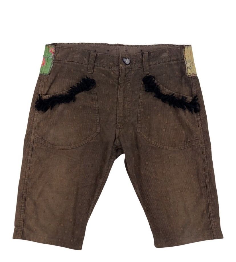 image of Nada Rebirth To Tabura Rasa S/s 06 Corduroy Dread Shorts in Brown, Men's (Size 32)