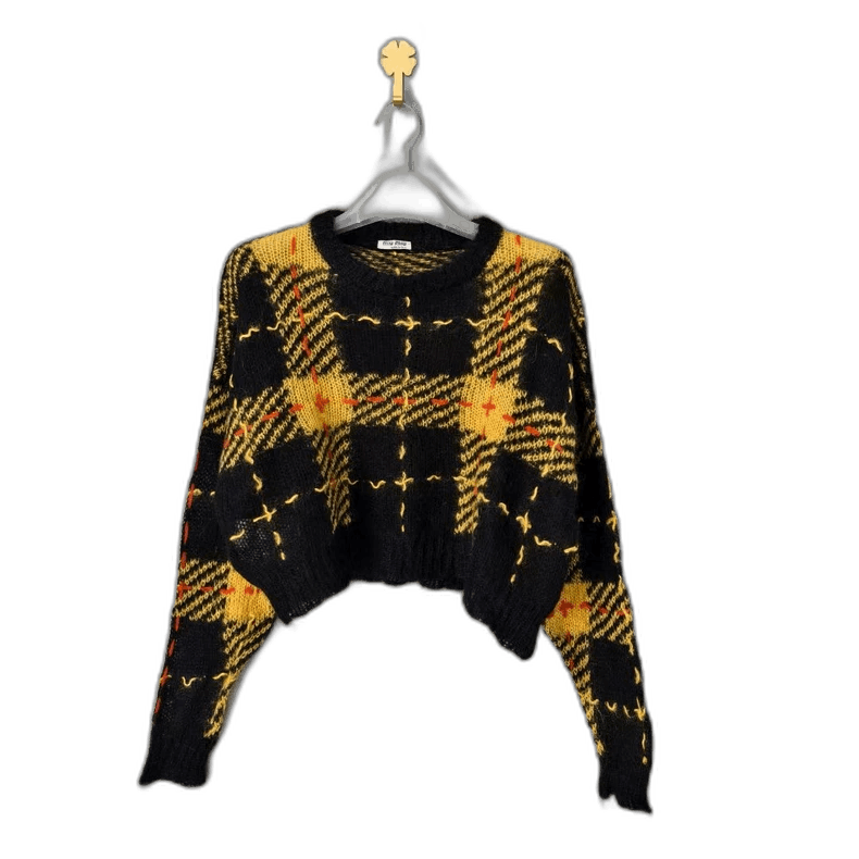 Miu Miu Miu Miu Striped Cropped Sweater-yf Size US M / EU 48-50 / 2 - 1 Thumbnail