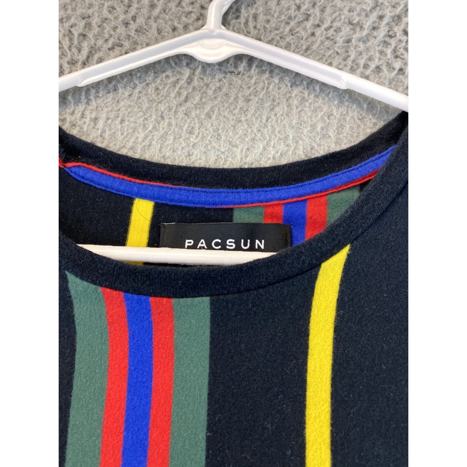 Pacsun PACSUN PS Basics Striped Shirt Men S Multicolor Short Sleeve Crew Neck 69-39 Mens Size US S / EU 44-46 / 1 - 4 Thumbnail