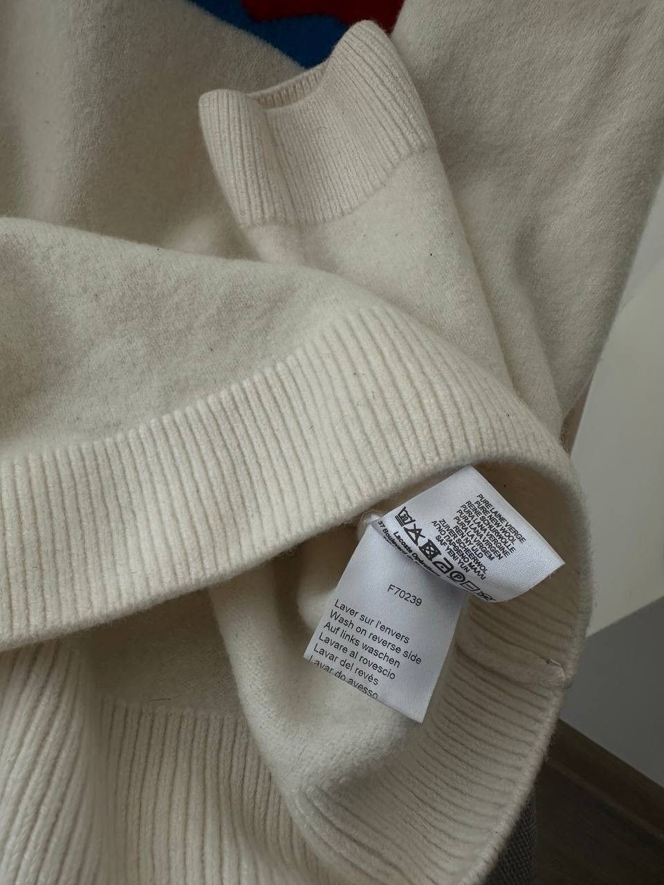 Lacoste × Vintage Vintage Lacoste France White Wool Sweater Size S / US 4 / IT 40 - 12 Thumbnail