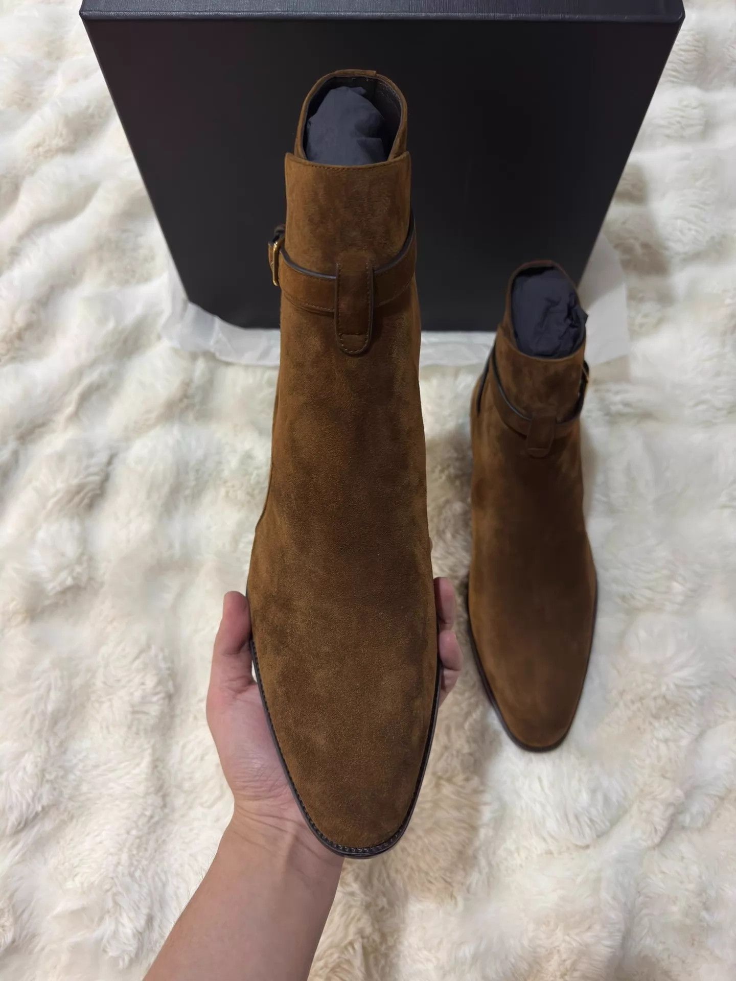 Saint Laurent Paris Saint Laurent Wyatt Suede Boots Men's 45 Rare Color Size US 12 / EU 45 - 4 Thumbnail