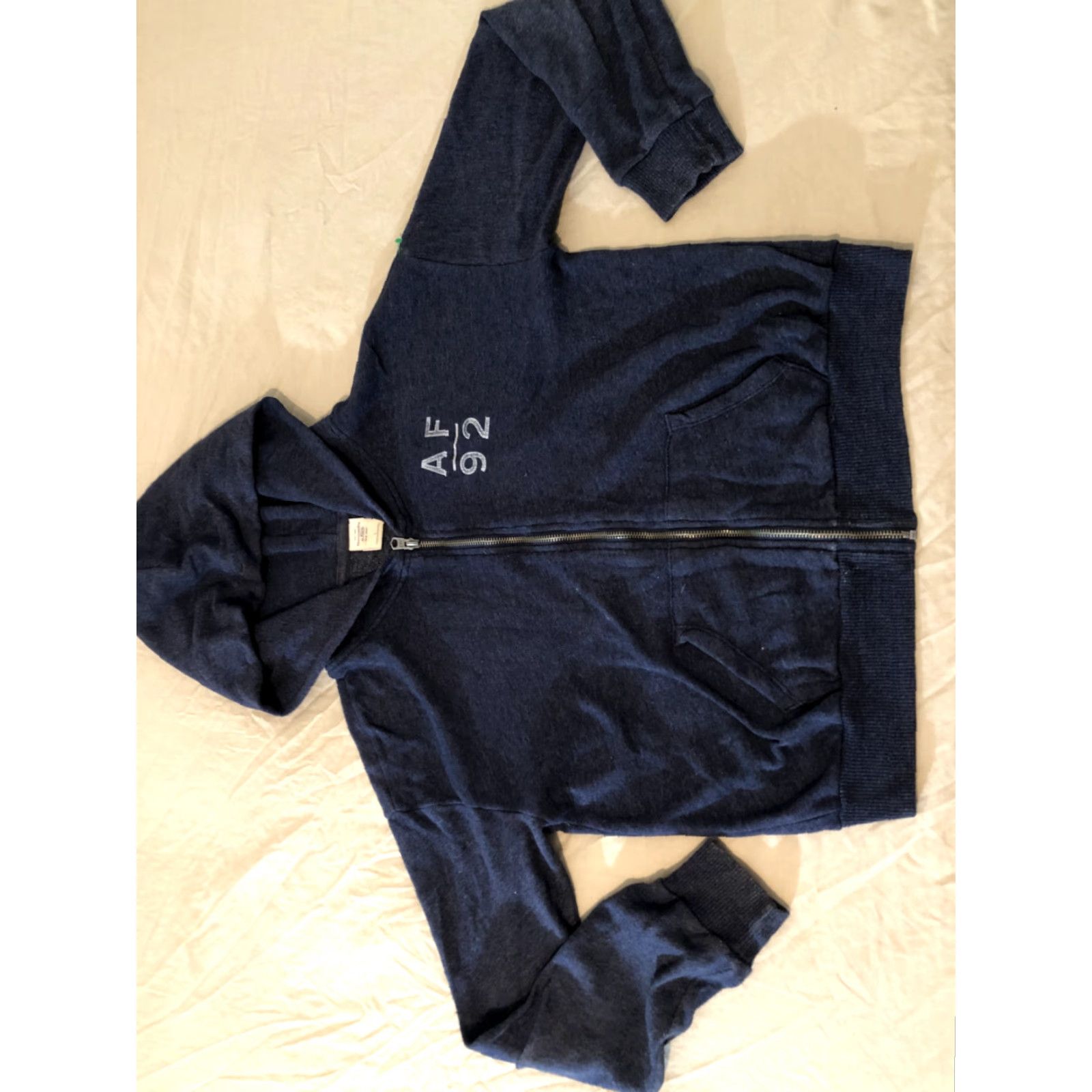 Abercrombie & Fitch Womens Abercrombie & Fitch Hoodie Jacket L Large Gray Cotton Size L / US 10 / IT 46 - 8 Thumbnail