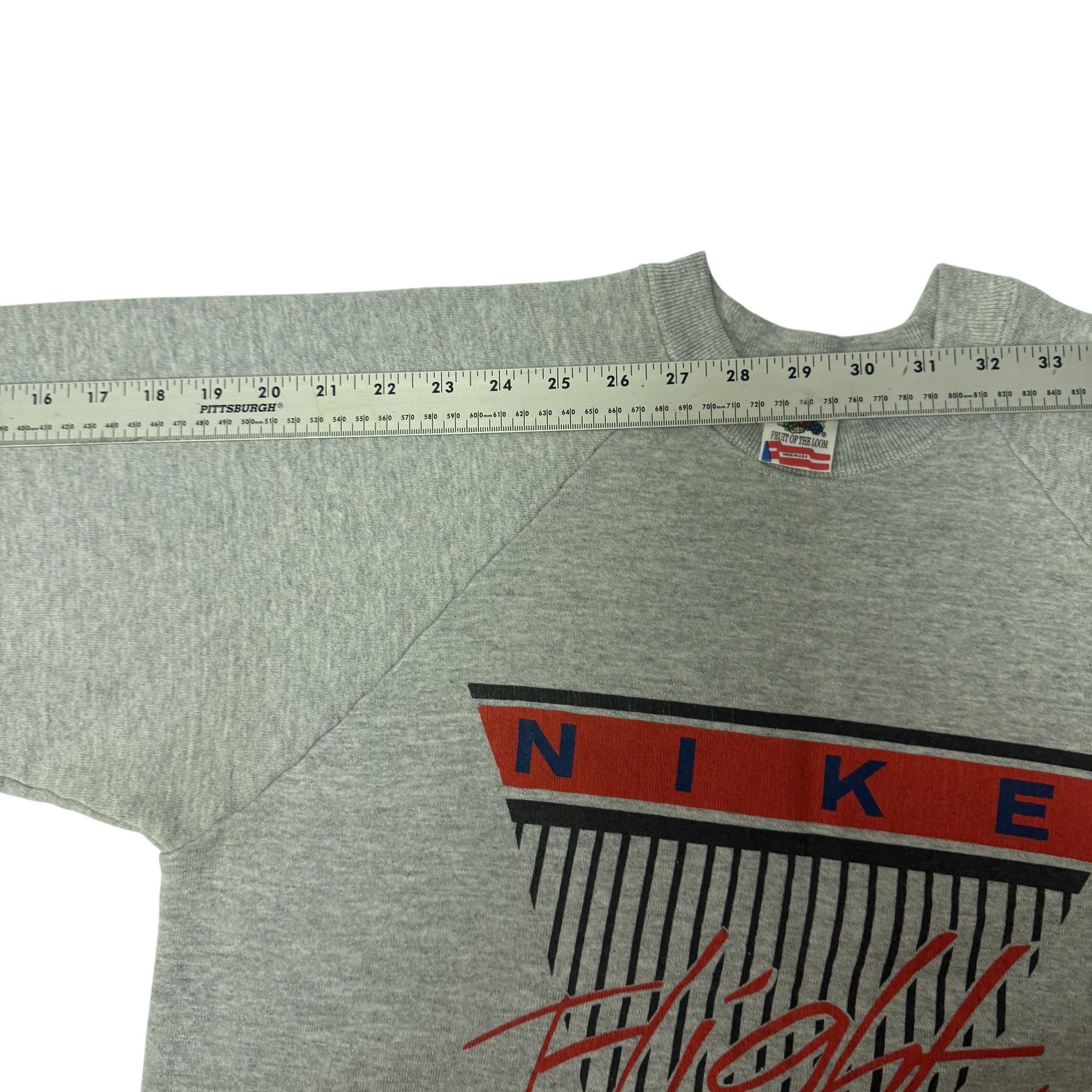 Fruit Of The Loom Vtg HEATHER NIKE FLIGHT Air Jordan USA 50/50 Sweatshirt Size US L / EU 52-54 / 3 - 8 Thumbnail