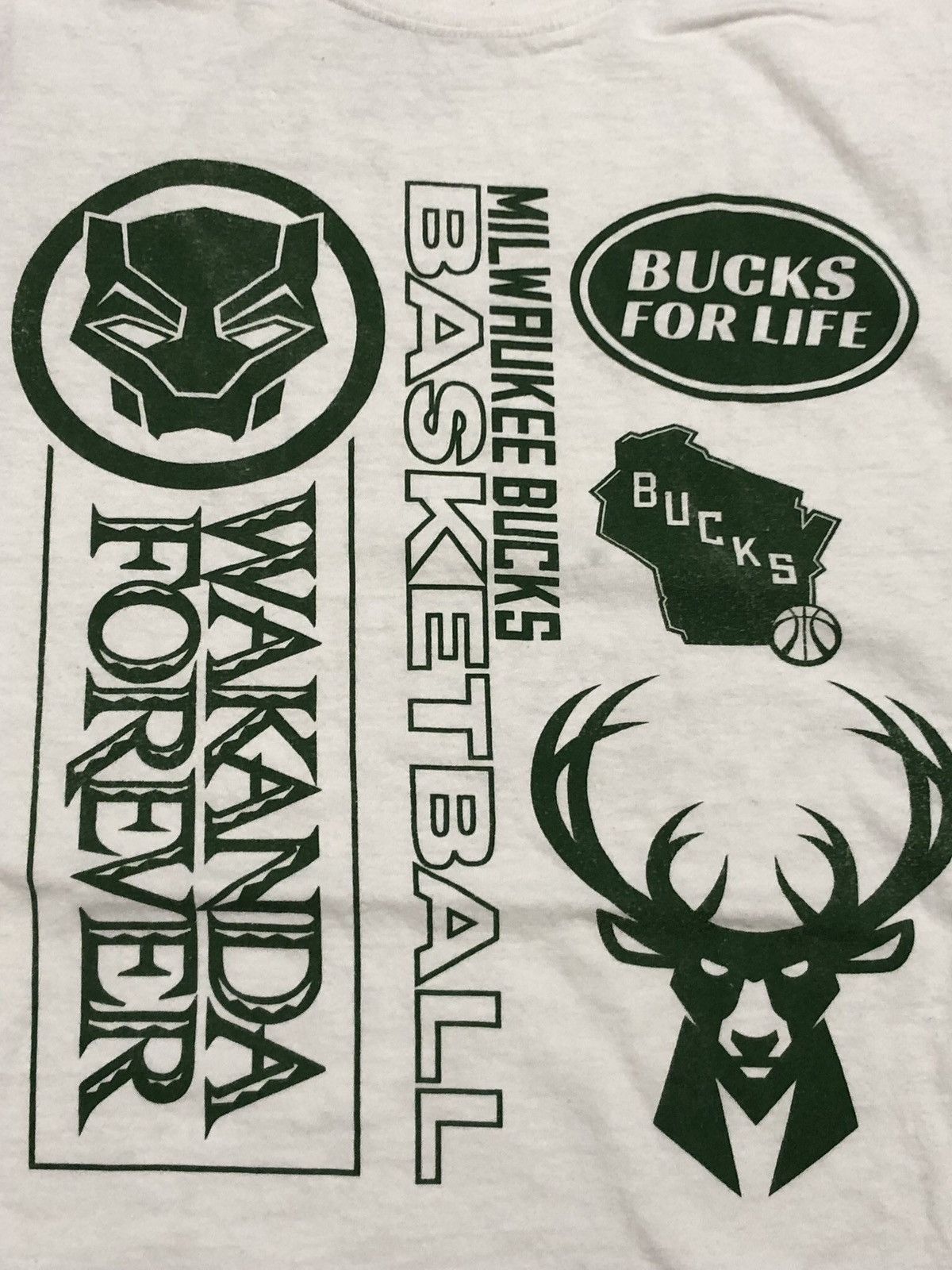 Junk Food × Marvel Comics × NBA Wakanda Forever Milwaukee Bucks Tee Size US XXL / EU 58 / 5 - 2 Thumbnail