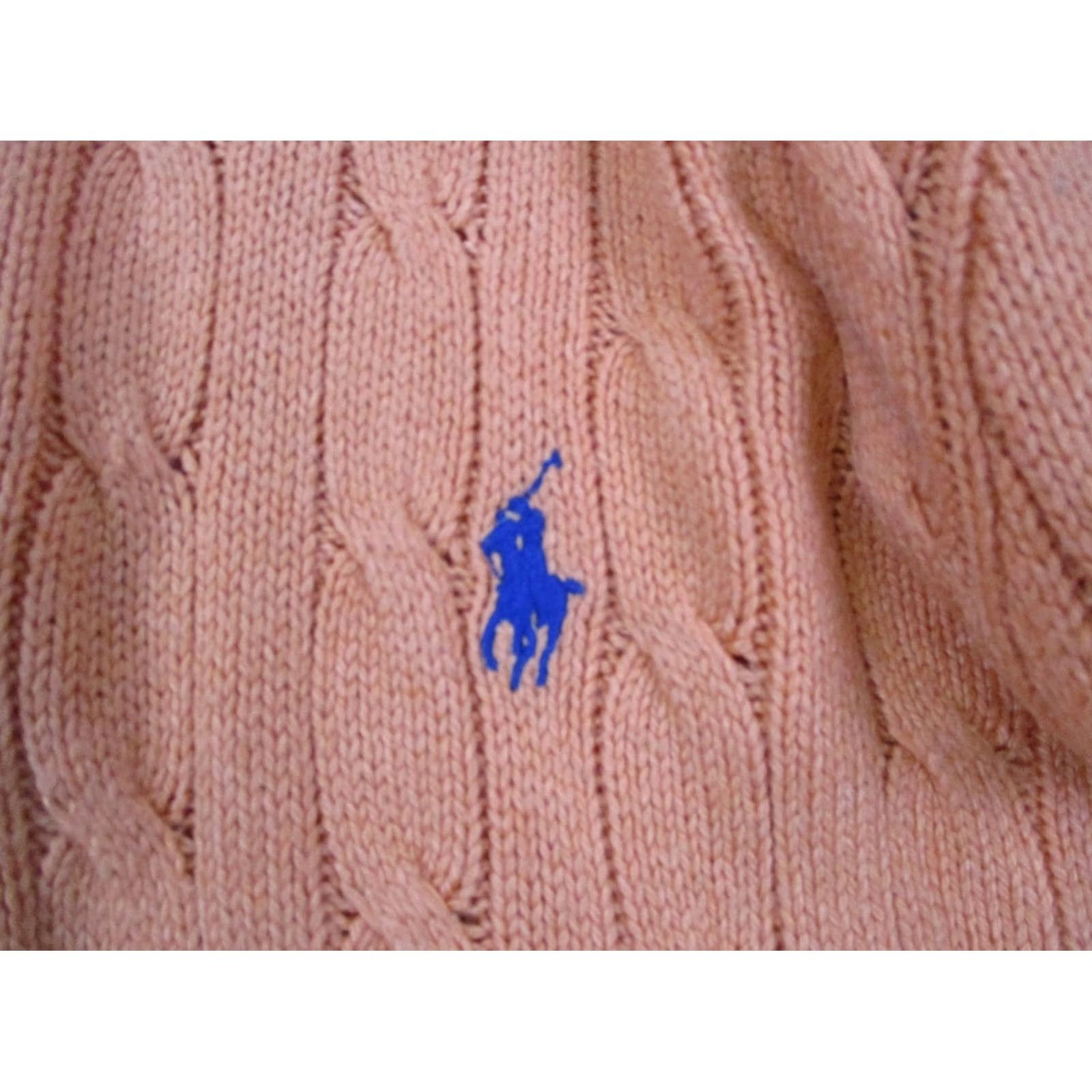 Polo Ralph Lauren Polo Ralph Lauren Sweater Mens S Orange Silk Pullover Fisherman Pony Cable Knit Henley Pullover 1/4 Zip Thermal Casual Size US S / EU 44-46 / 1 - 6 Thumbnail