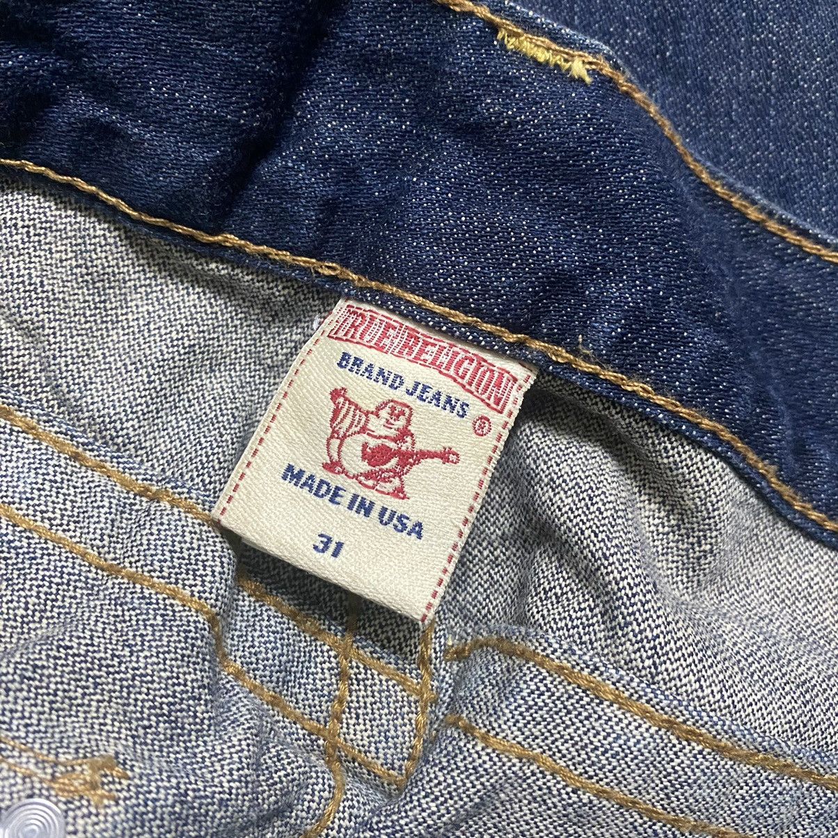 True Religion Vintage True Religion Joey Leather Flap Denim Flare Jeans Size US 31 - 22 Thumbnail