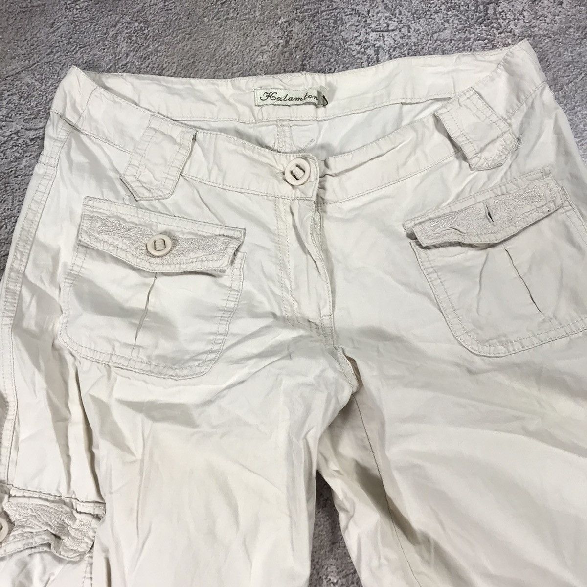 Vintage Vintage 90s Baggy Cargo Parachute Pants Streetwear Faded 29 Size 29" - 3 Thumbnail