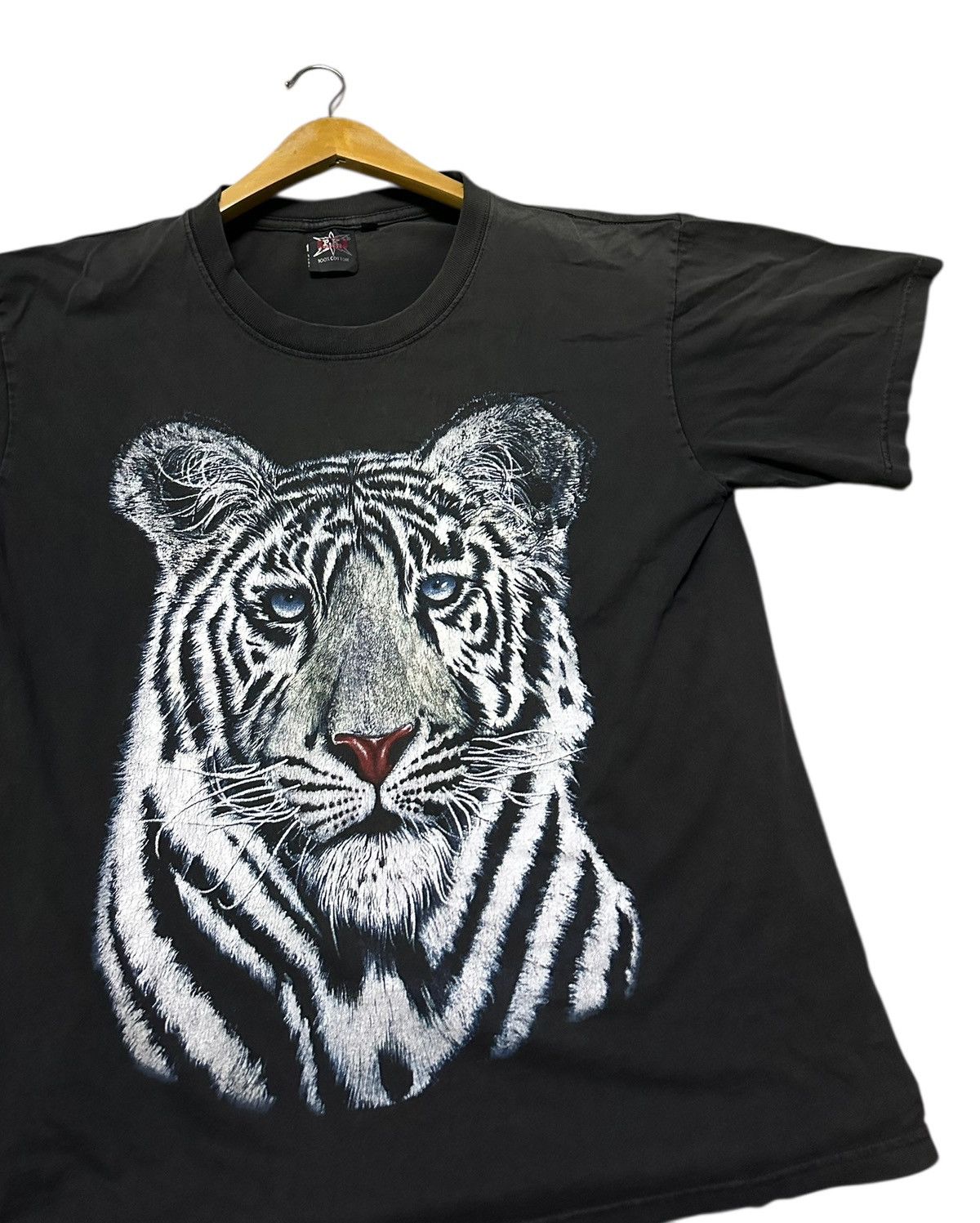 Vintage Vintage 90s Tiger mirror printed tshirt Size US L / EU 52-54 / 3 - 2 Thumbnail