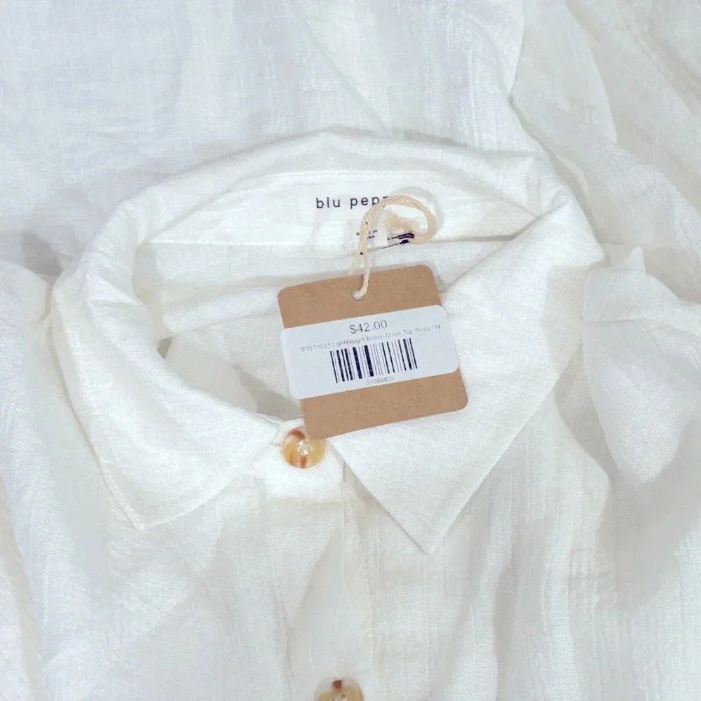 Other Blu Pepper Button Down Shirt NWT Size M / US 6-8 / IT 42-44 - 3 Thumbnail
