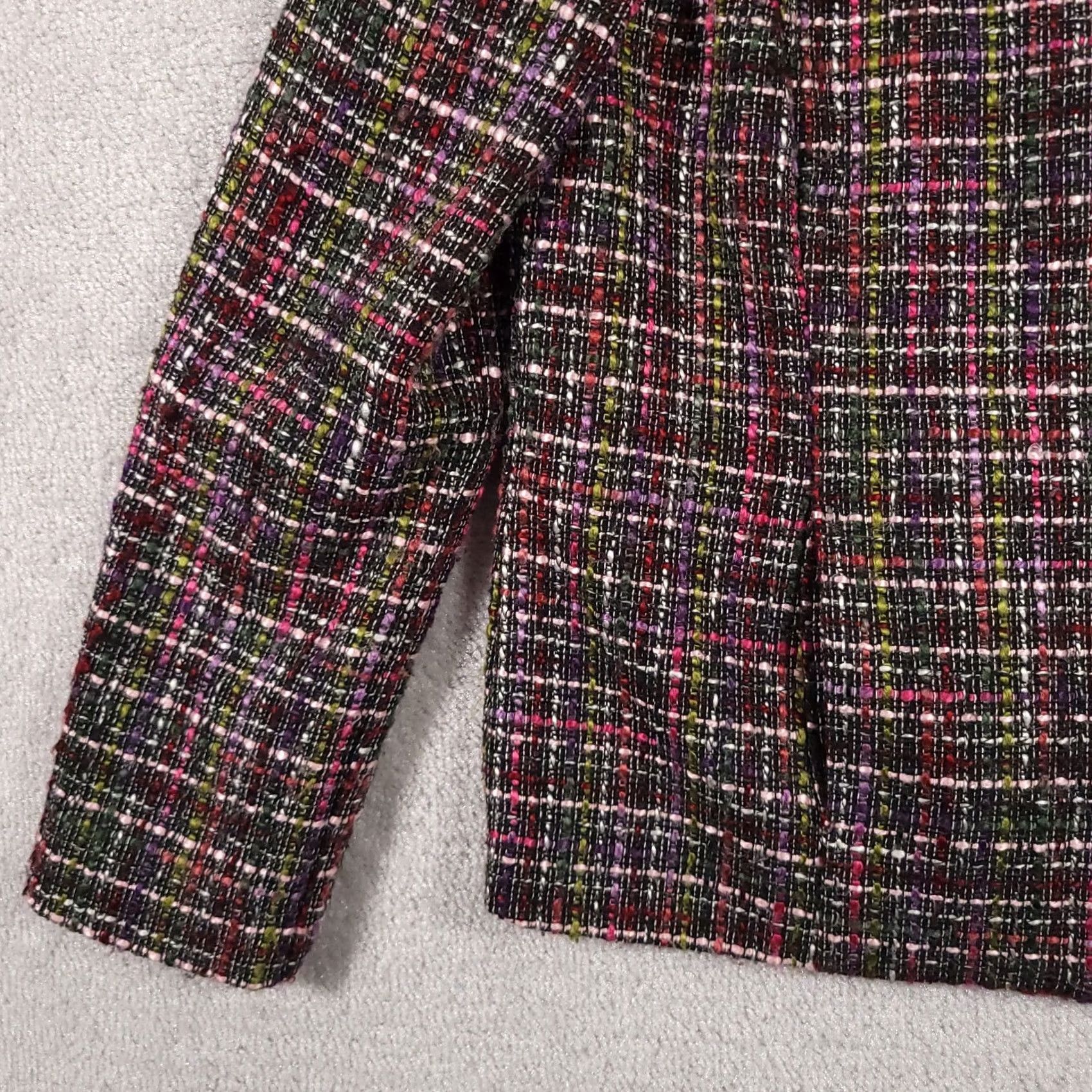 Vintage Christopher Banks Tweed Blazer Jacket Women's Med Collar Lined Pockets Full Zip Jacket Size M / US 6-8 / IT 42-44 - 4 Thumbnail