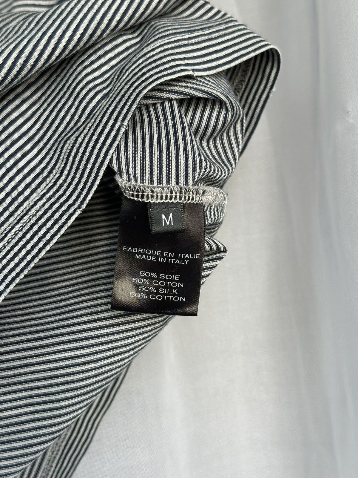 Balmain BALMAIN SS 2015 Striped Distressed Button TShirt Decarnin Size US M / EU 48-50 / 2 - 15 Thumbnail