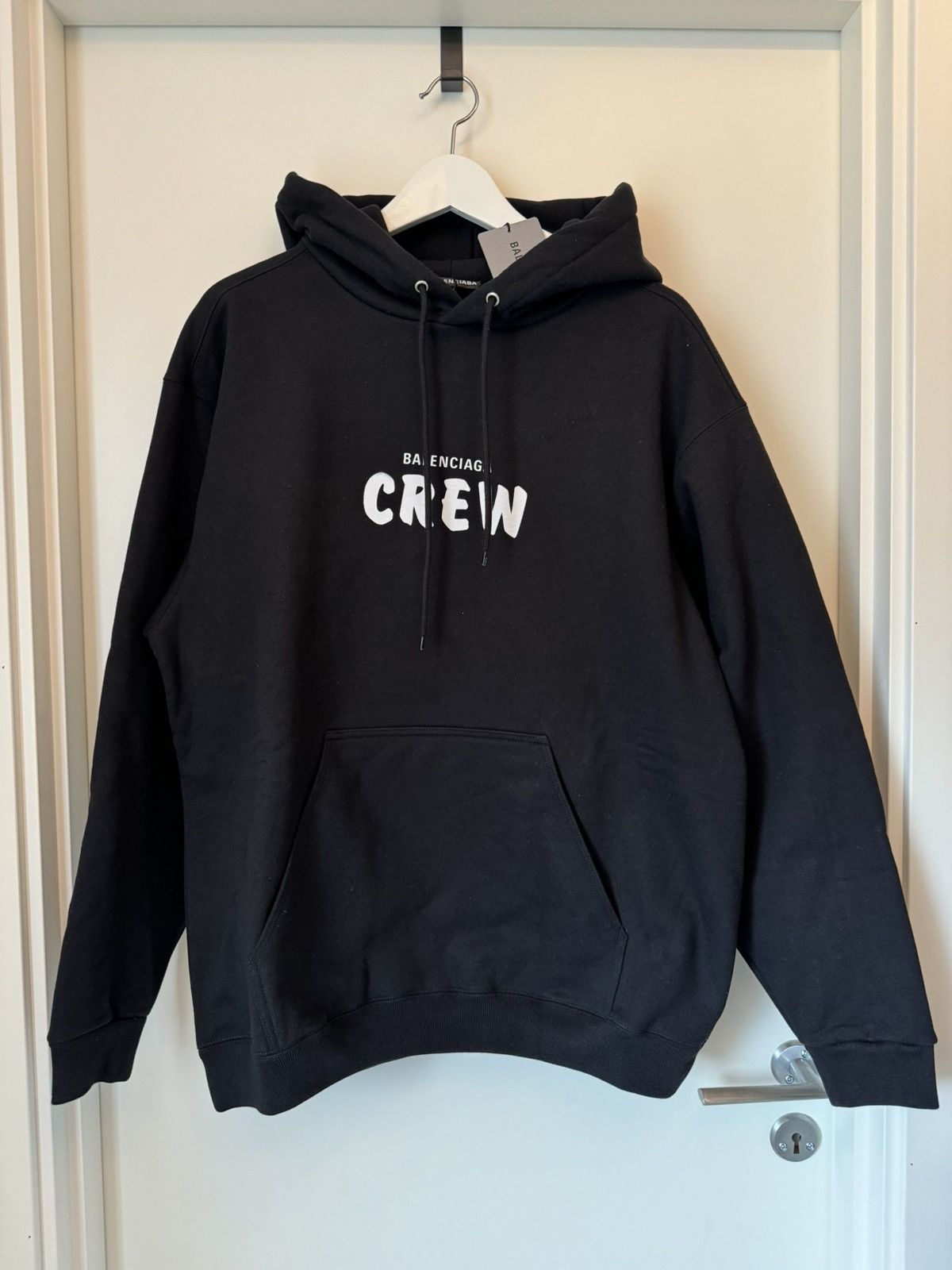 image of Balenciaga Crew Hoodie in Black, Men's (Size Small)