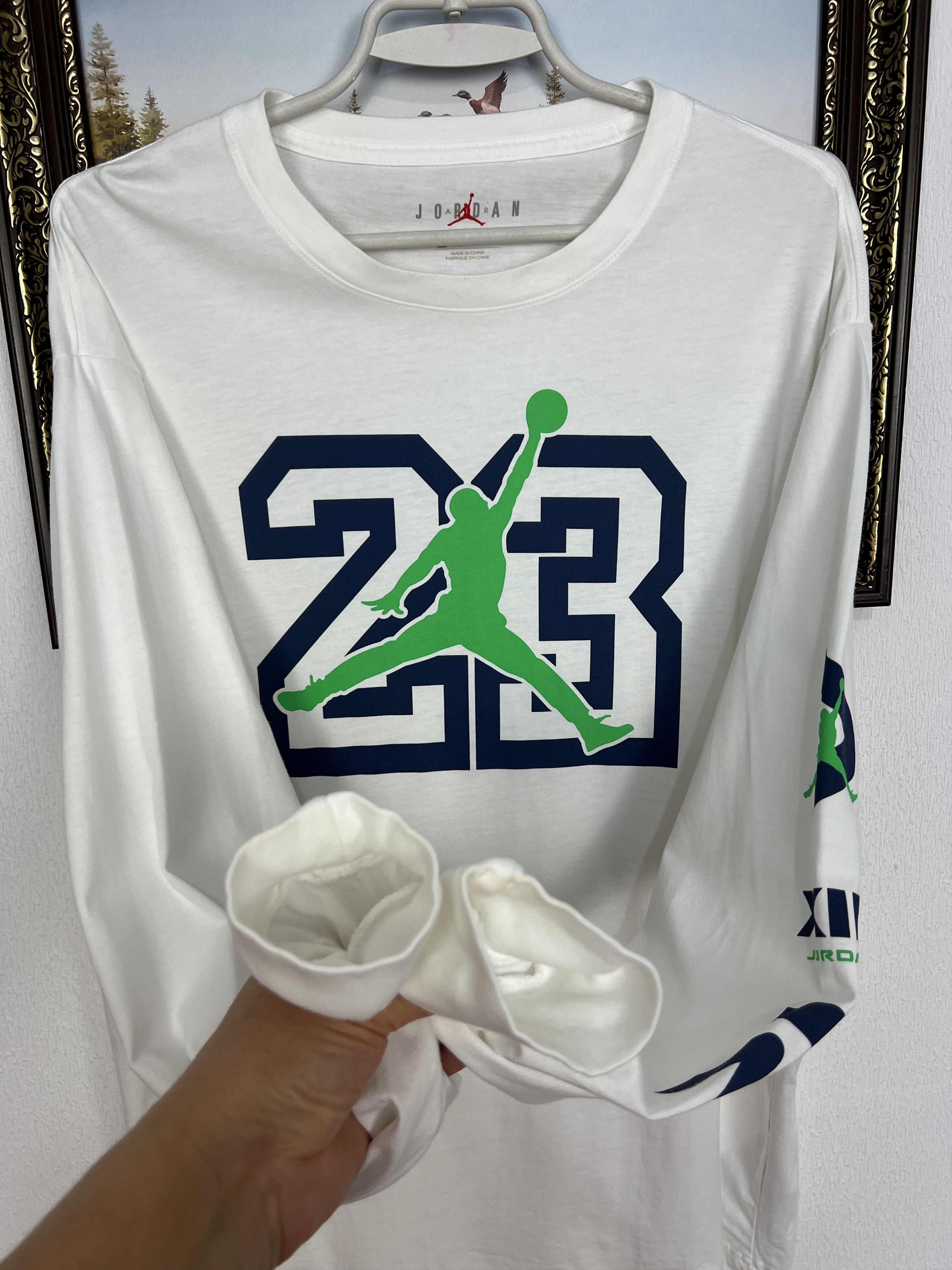 Jordan Brand Jumpman Logo Long Sleeve Shirt Size Tee Big Logo #23 Rare Size US M / EU 48-50 / 2 - 5 Thumbnail